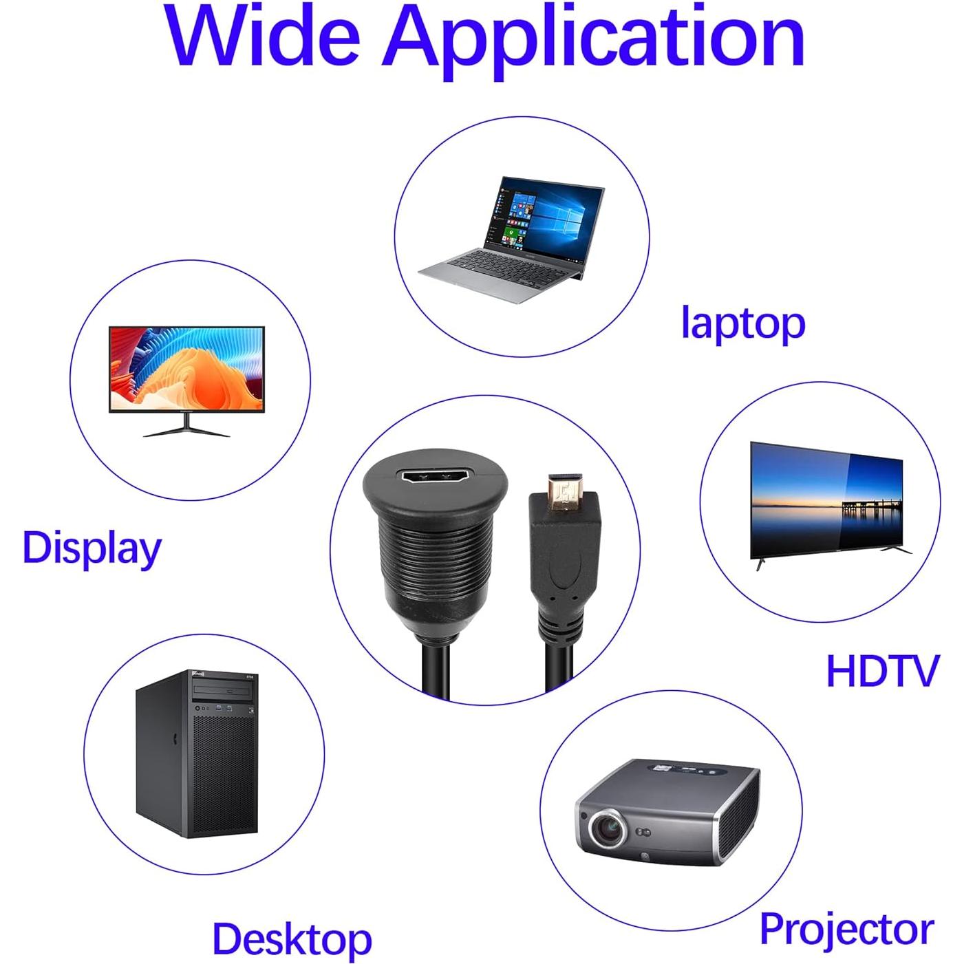 Cable Micro HDMI a HDMI 1m FENGQLONG 4K Impermeable