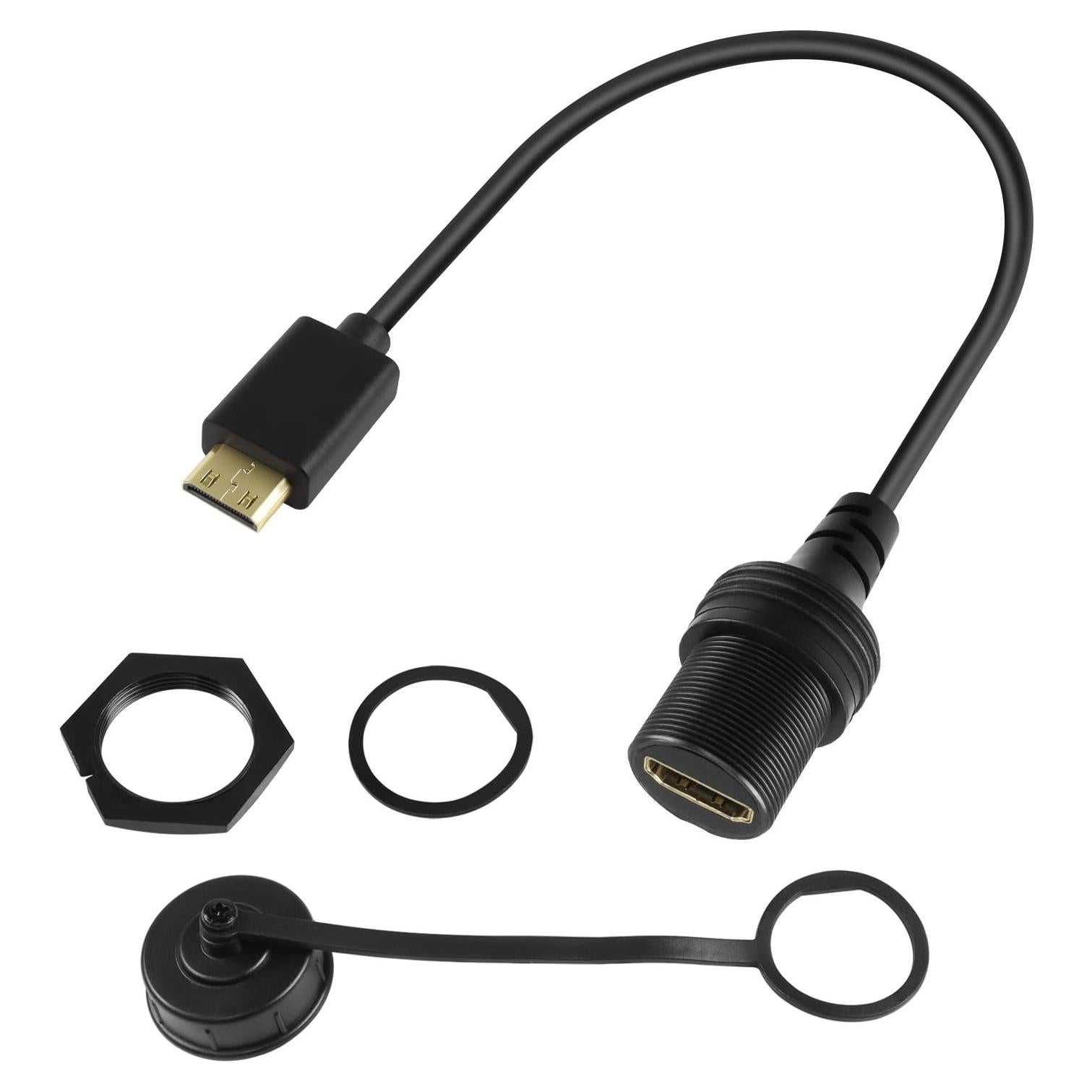 Cable Mini HDMI a HDMI 4K QIANRENON a Prueba de Agua 30cm