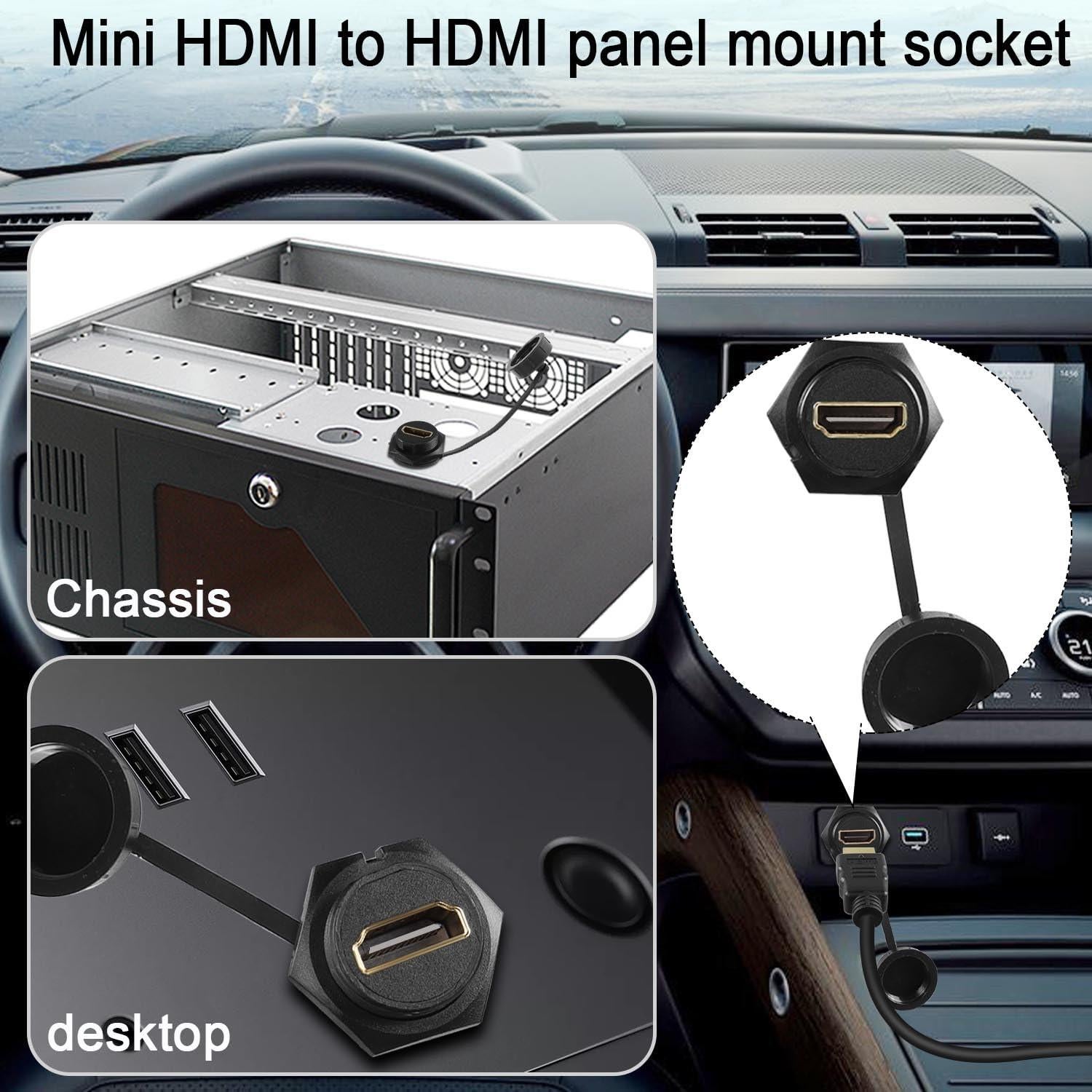 Cable Mini HDMI a HDMI 4K QIANRENON a Prueba de Agua 30cm