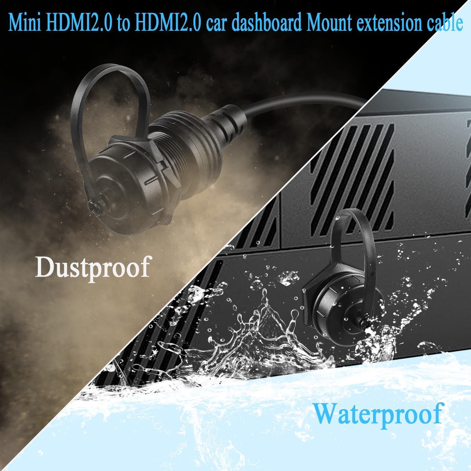 Cable Mini HDMI a HDMI 4K QIANRENON a Prueba de Agua 30cm