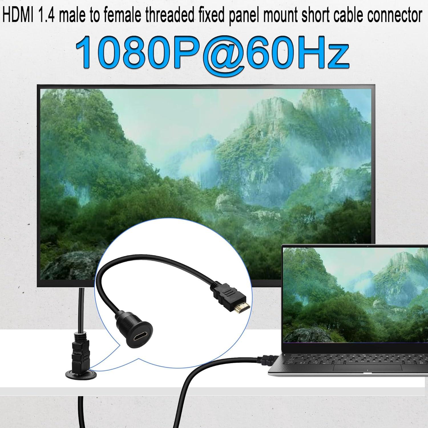 Adaptador HDMI 1.4 QIANRENON Empotrado 1080P 30cm