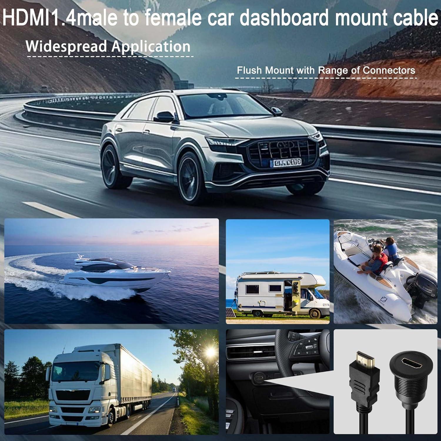 Adaptador HDMI 1.4 QIANRENON Empotrado 1080P 30cm