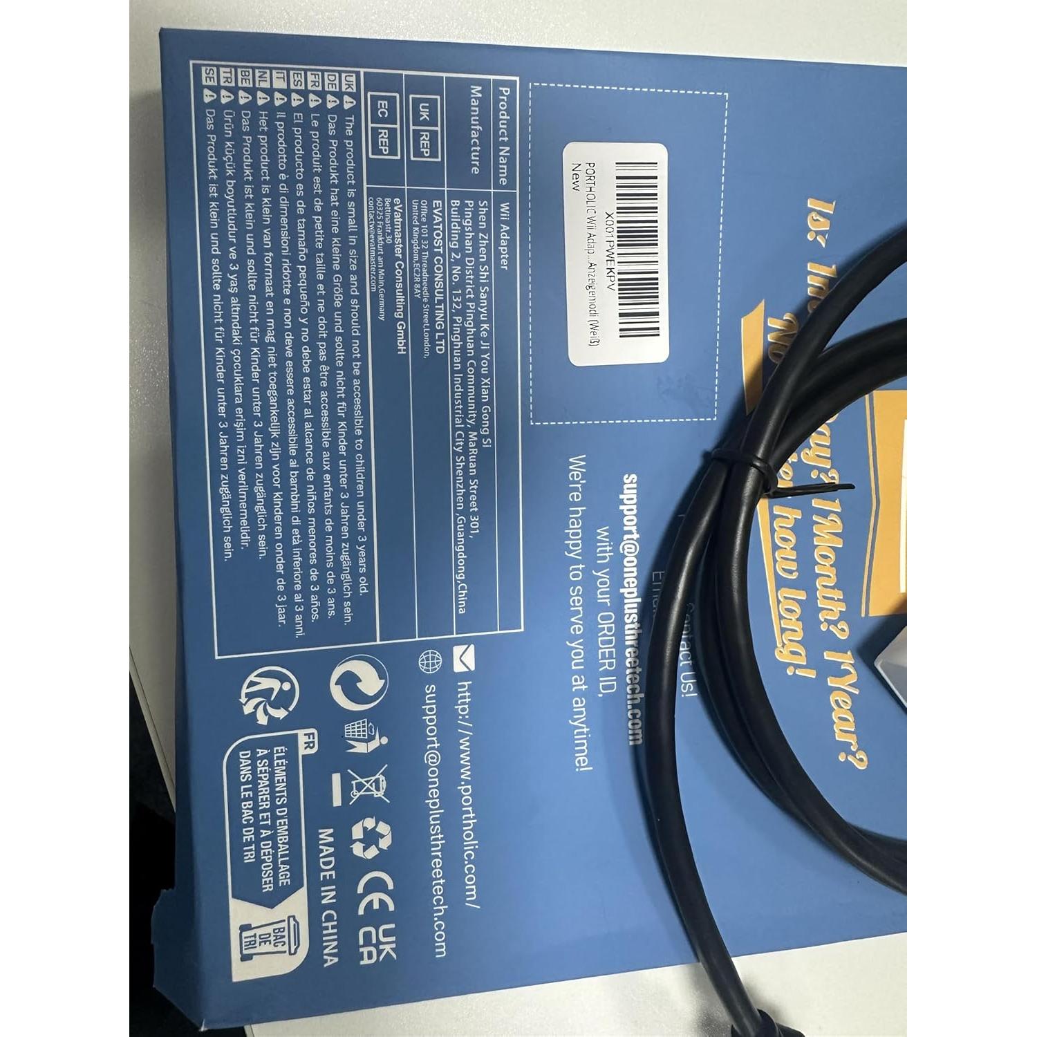 Adaptador HDMI Wii PORTHOLIC 1080P con audio 3.5mm