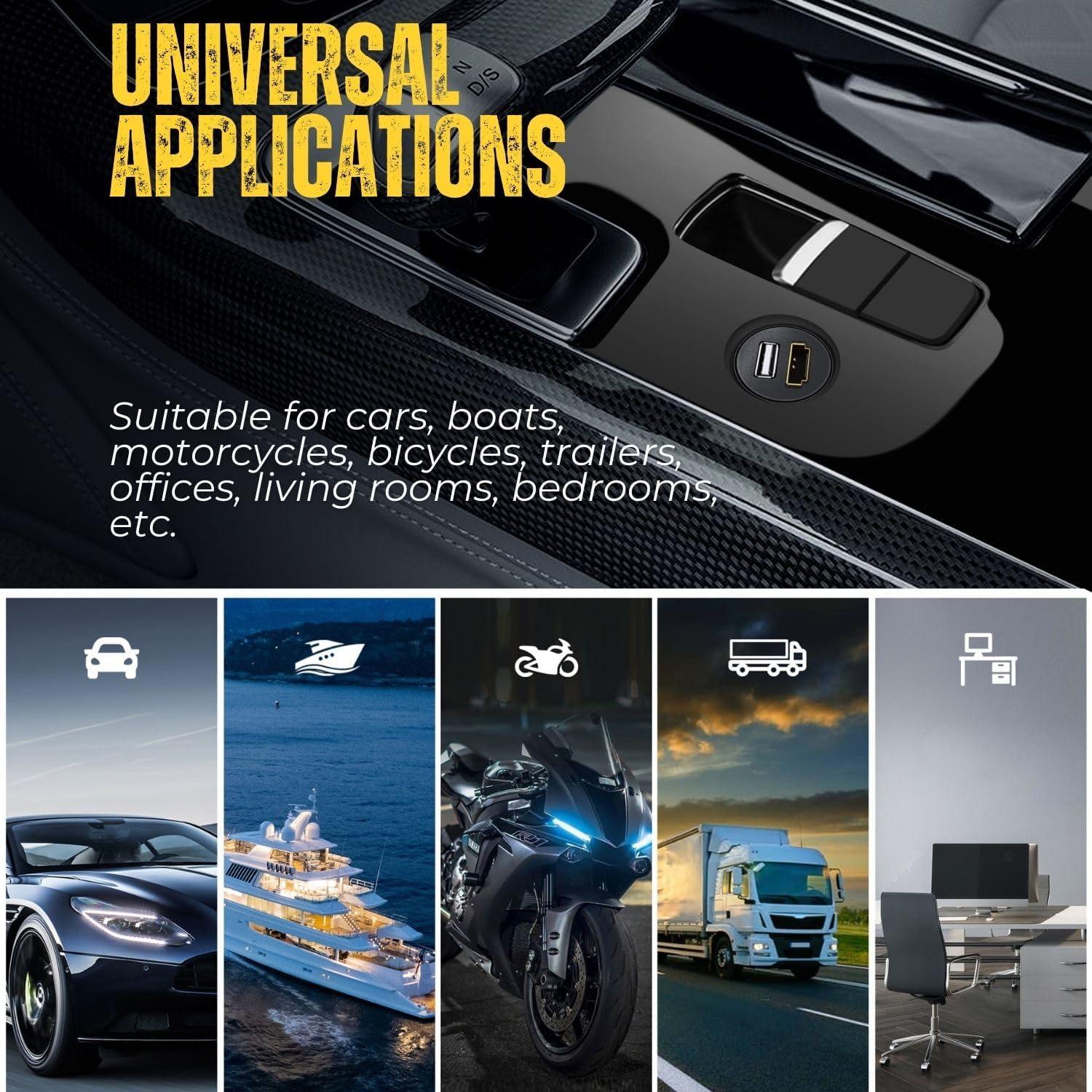 Cable HDMI USB de Montaje Flush TNP 1M Resistente al Agua