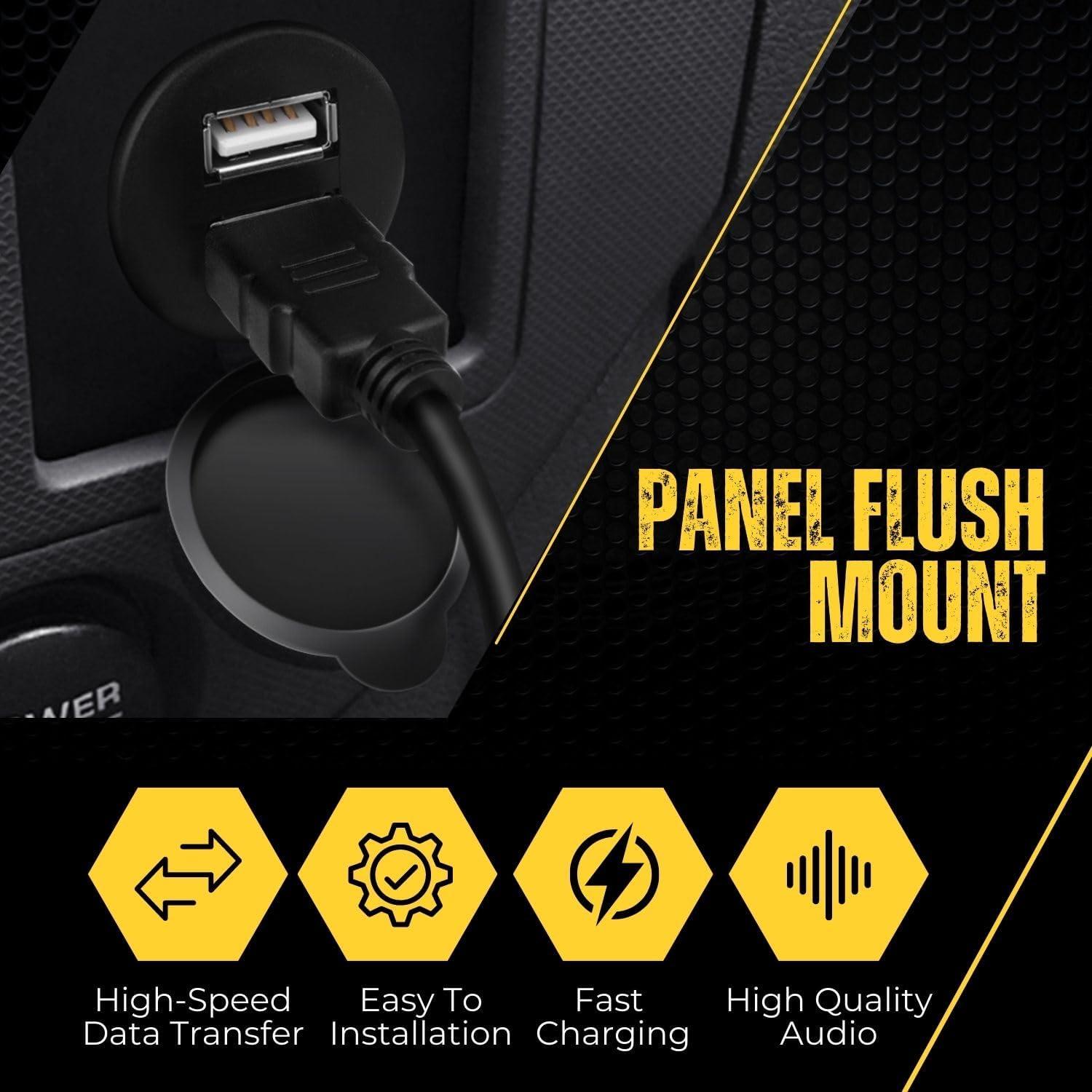 Cable HDMI USB de Montaje Flush TNP 1M Resistente al Agua