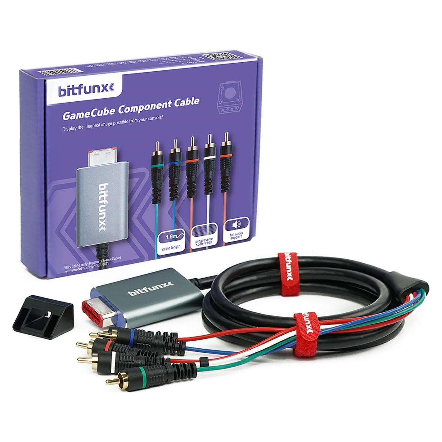 Adaptador de Video Componente BITFUNX para GameCube NGC 1.8m