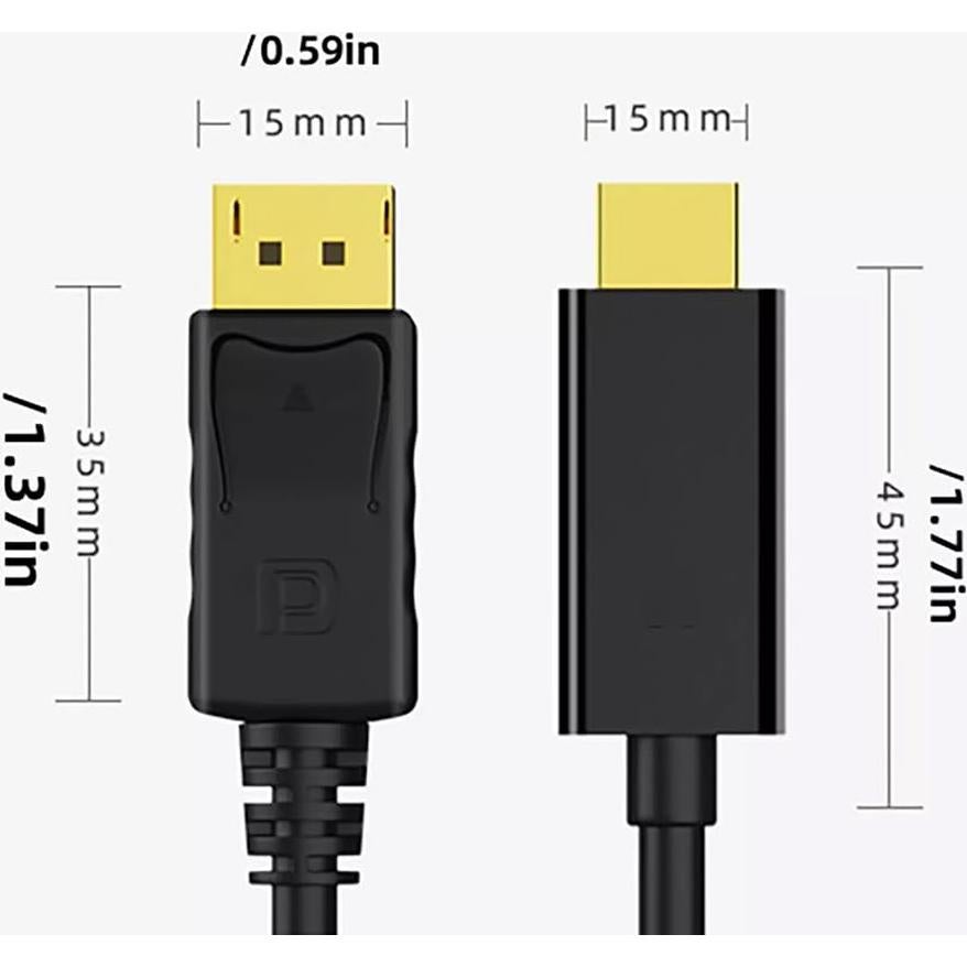 Cable DisplayPort a HDMI 1.8 m blkmythwk 1080p Full HD