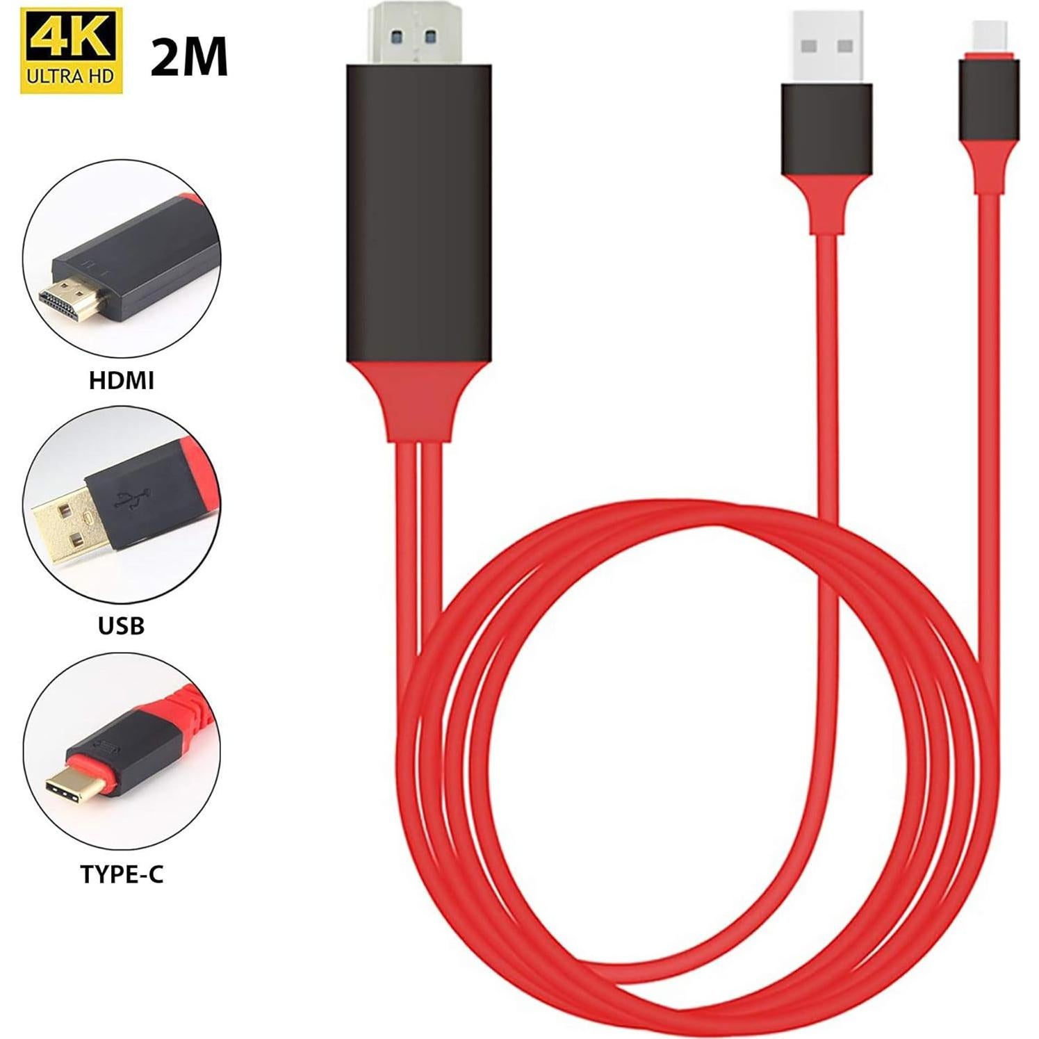 Cable HDMI USB-C 4K Works 2m para DJI Osmo Pocket