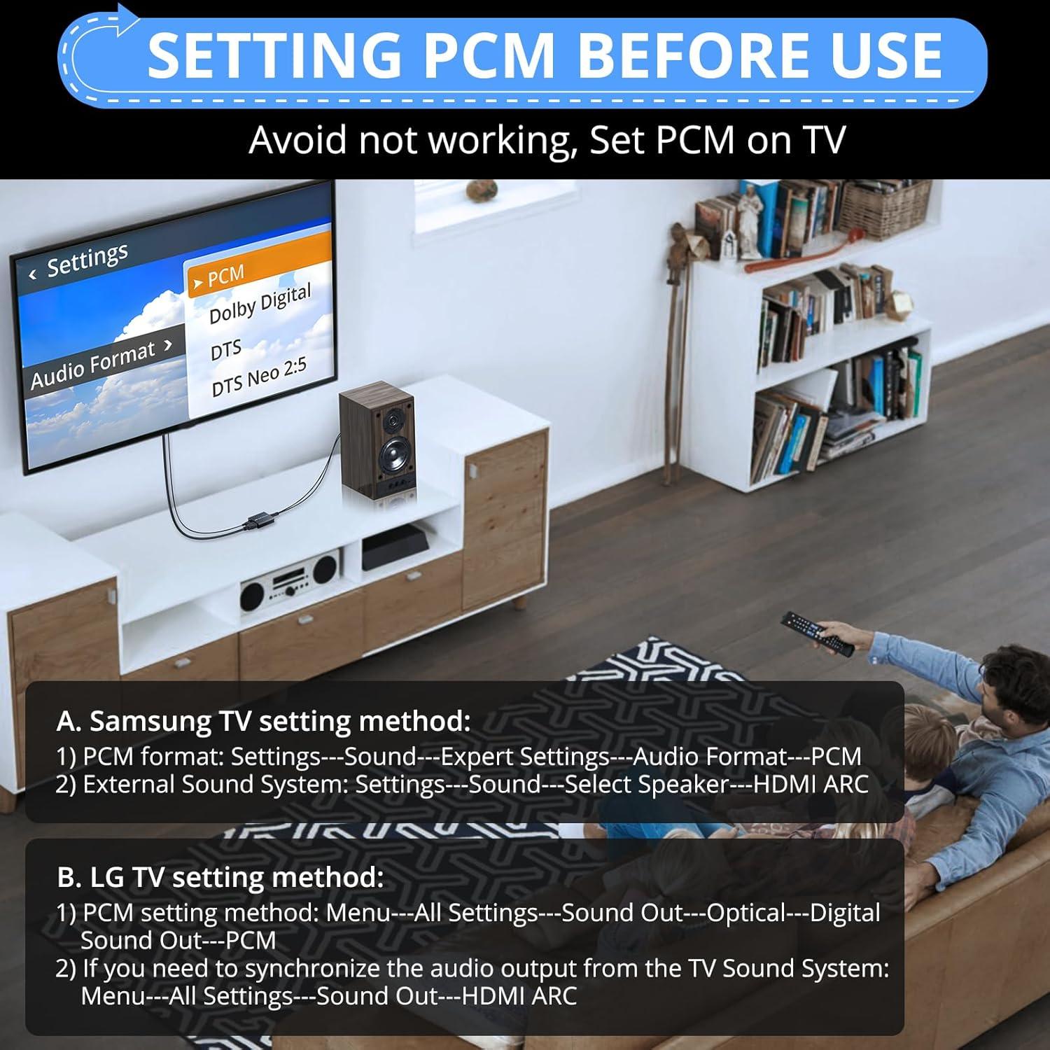 Convertidor de Audio CAMWAY ARC a 3.5mm 192KHz para TV