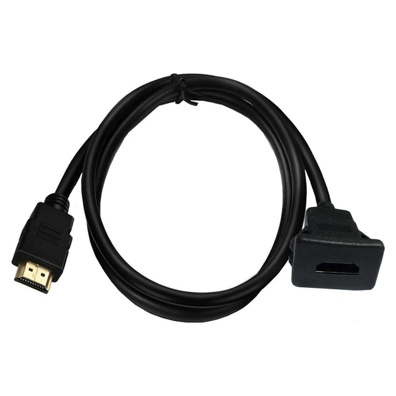 Cable HDMI Macho a Hembra Qaoquda 1M Montaje Flush Cuadrado
