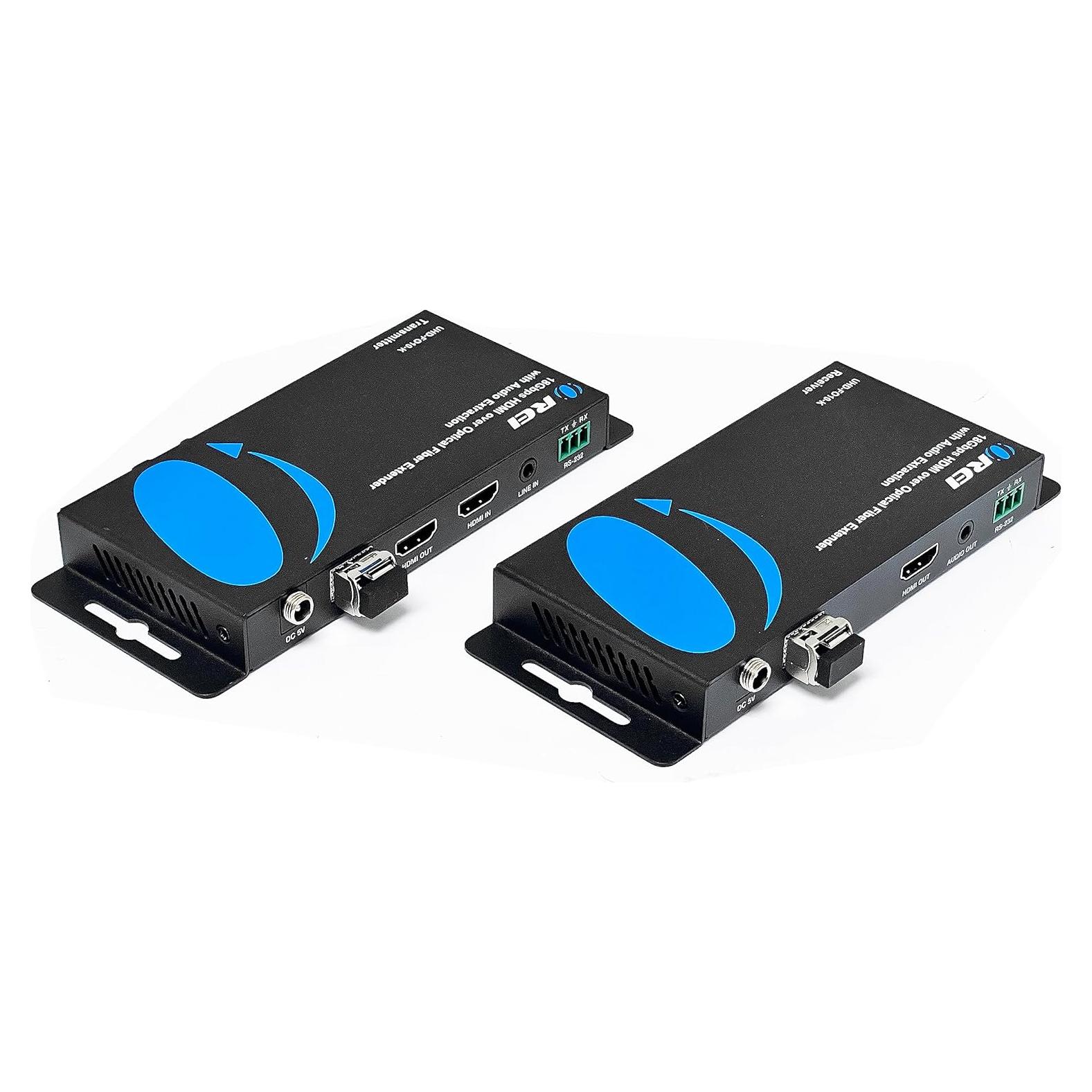 Extensor HDMI 4K OREI UHD-FO10-K hasta 10Km con audio IR