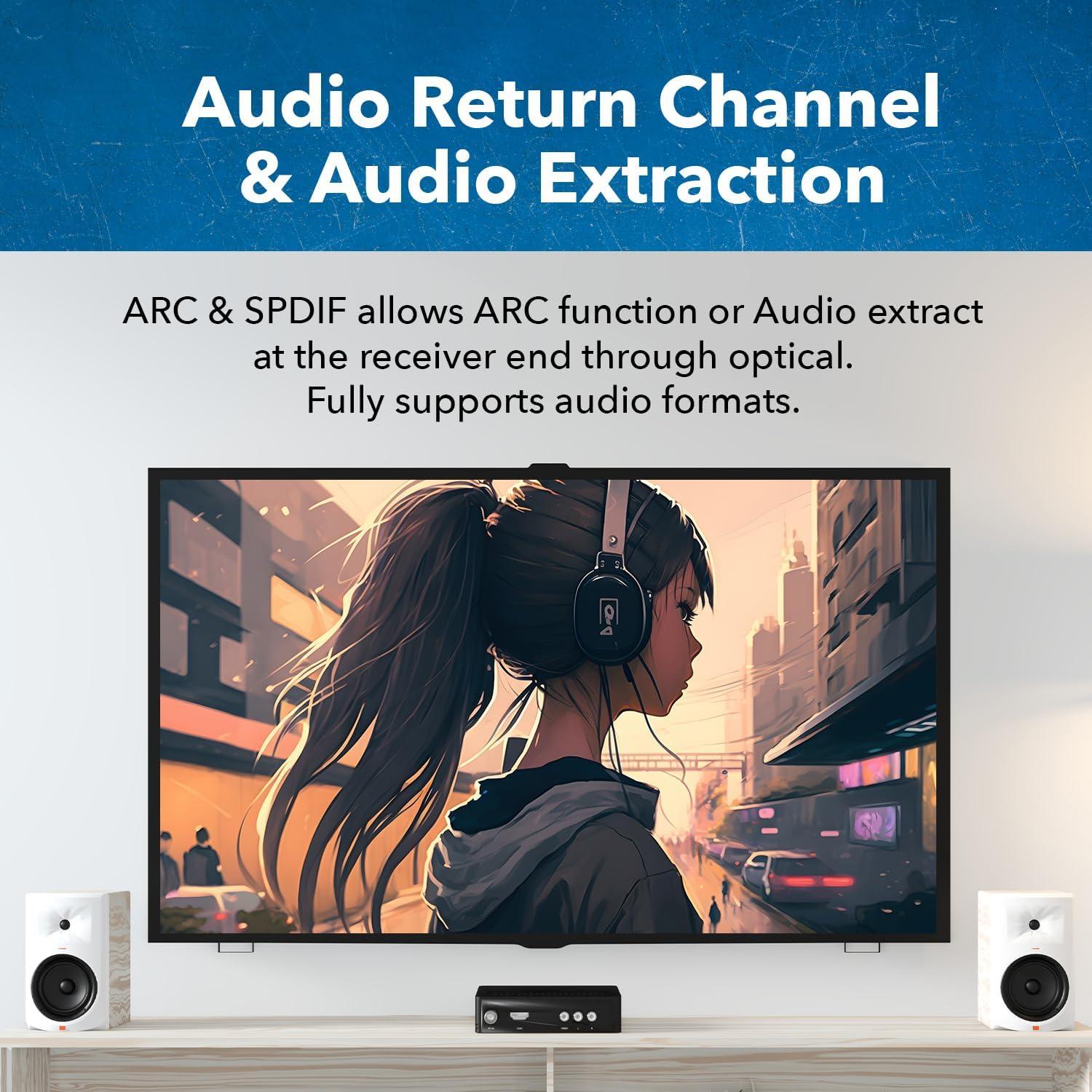 Extensor HDMI 4K OREI UHD-FO10-K hasta 10Km con audio IR