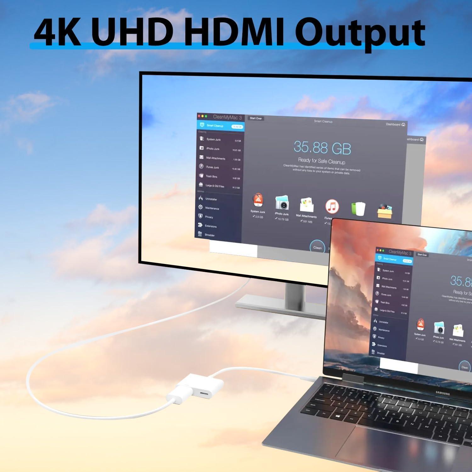 Adaptador USB-C a HDMI 4K para iPhone 17 y iPad - esbeecables