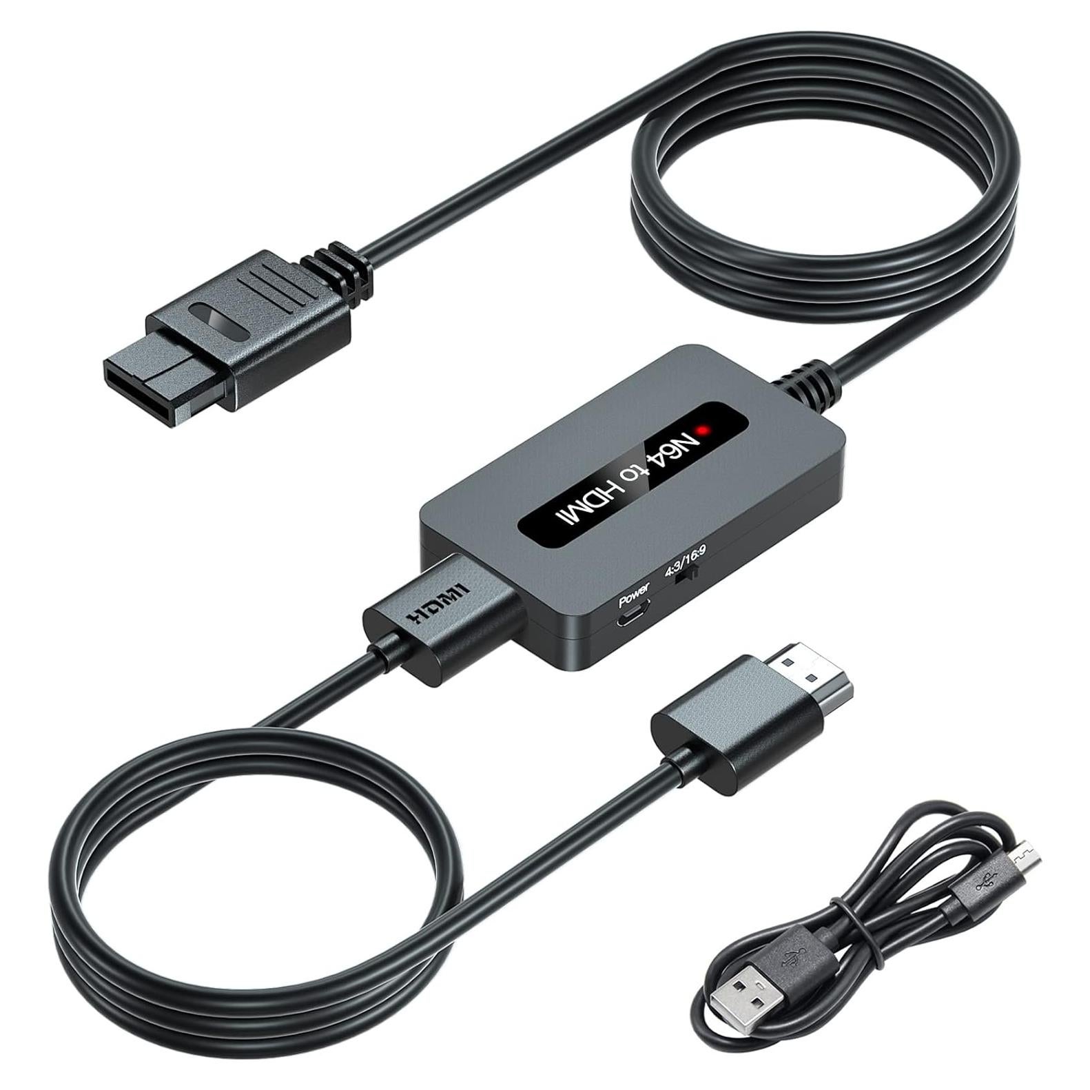 Convertidor HDMI para N64/SNES/NGC TIXILINBI 4:3 y 16:9