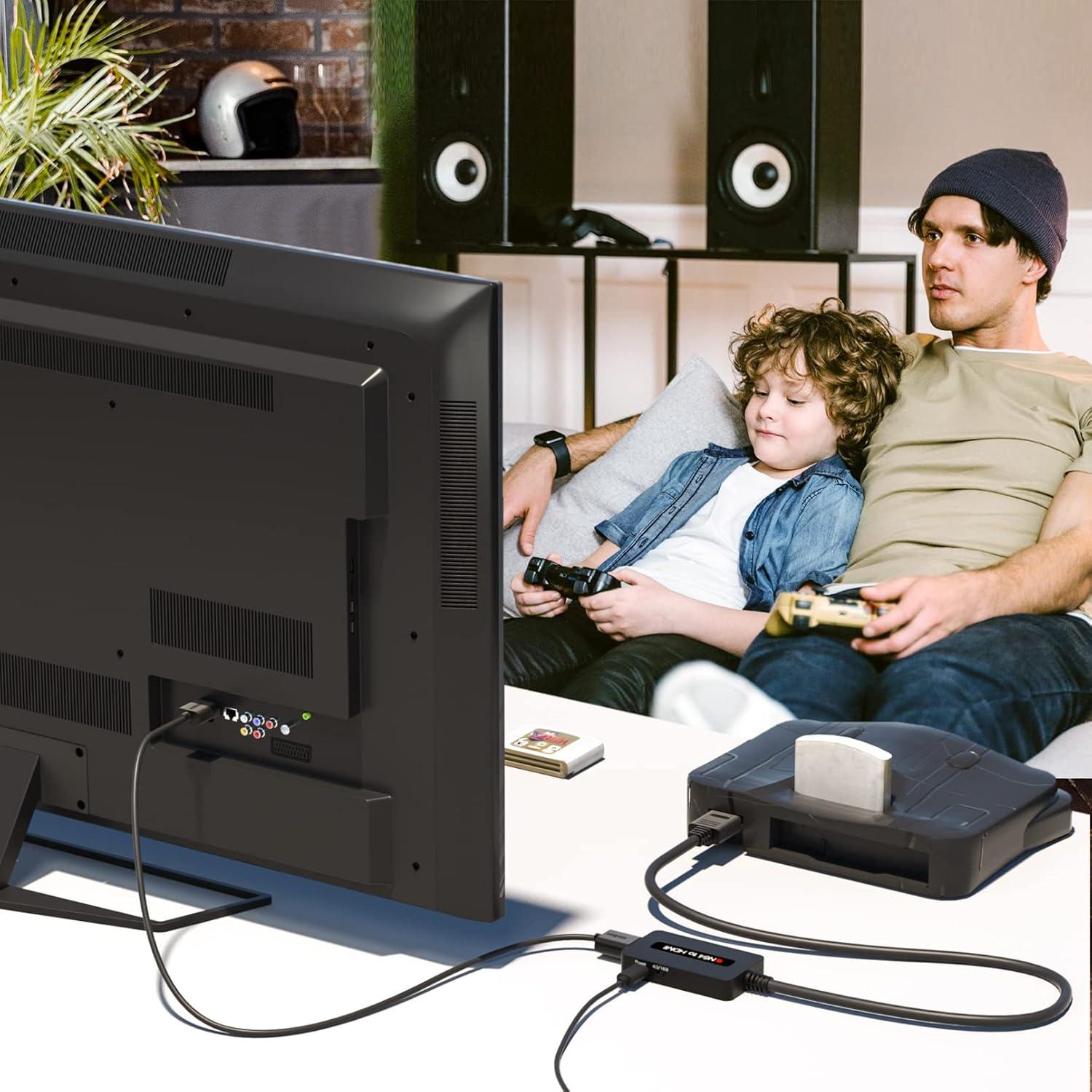 Convertidor HDMI para N64/SNES/NGC TIXILINBI 4:3 y 16:9