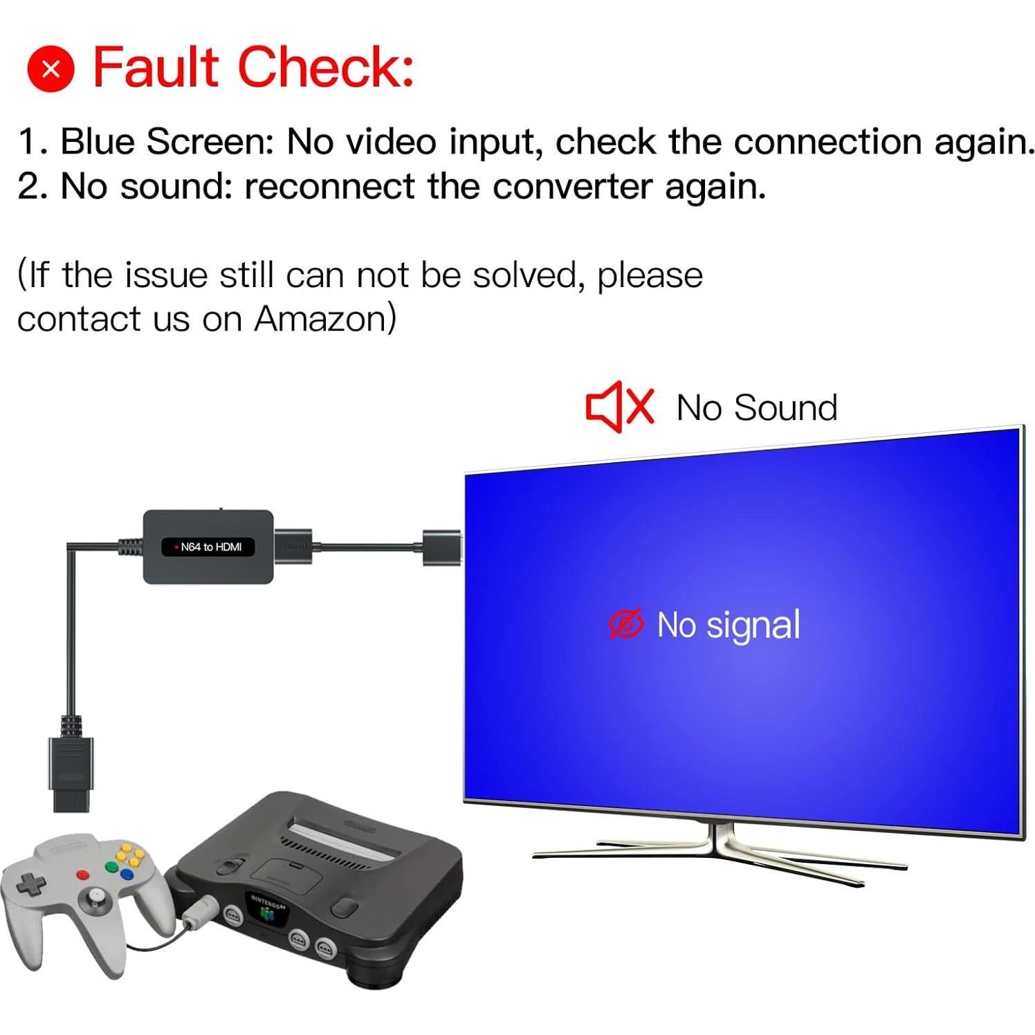 Convertidor HDMI para N64/SNES/NGC TIXILINBI 4:3 y 16:9