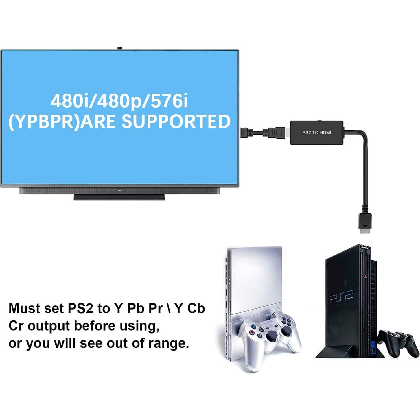 Convertidor HDMI para PS2 y PS3 Azda - Mejora calidad HD