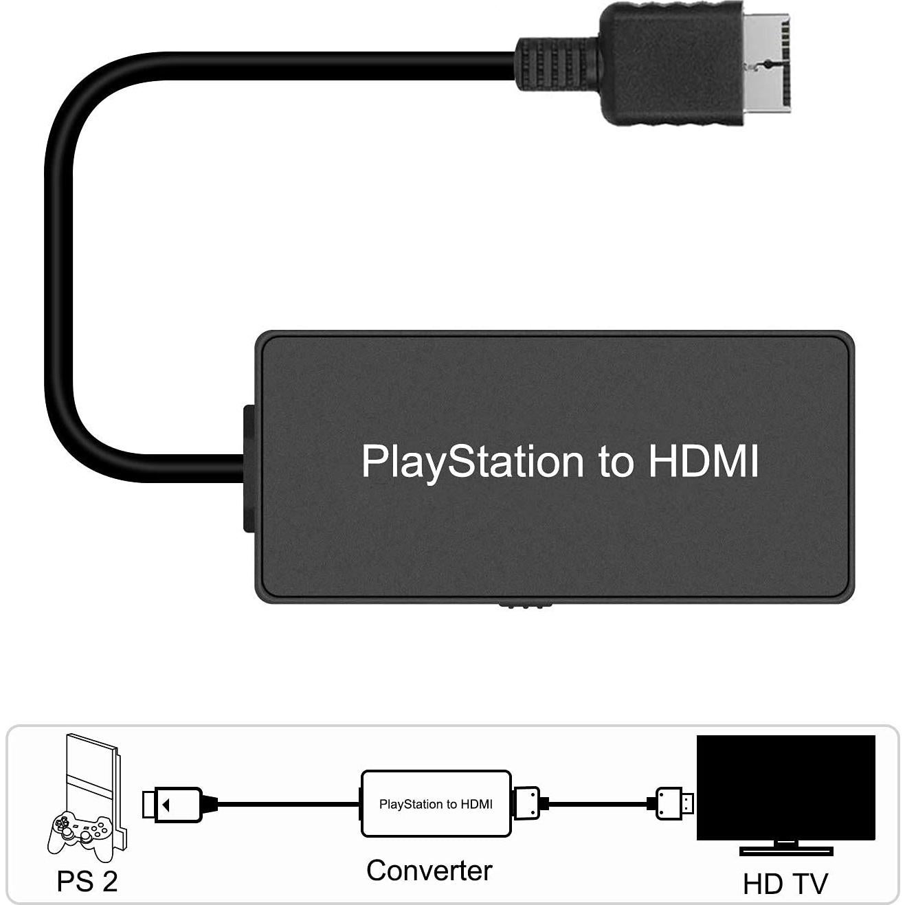 Convertidor HDMI para PS2 y PS3 Azda - Mejora calidad HD