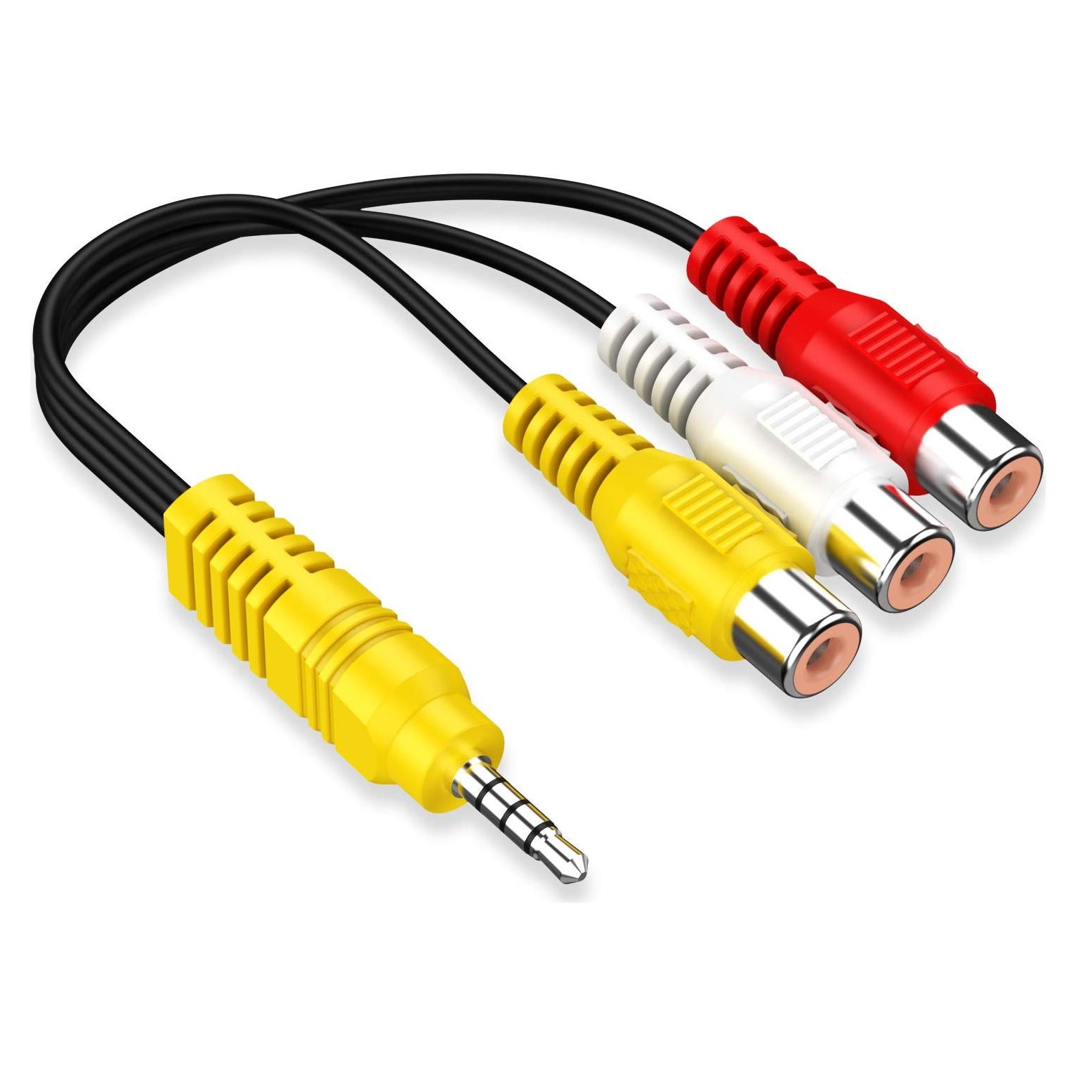 Cable Adaptador AV 3.5mm a 3 RCA CBF para TV TCL 23cm