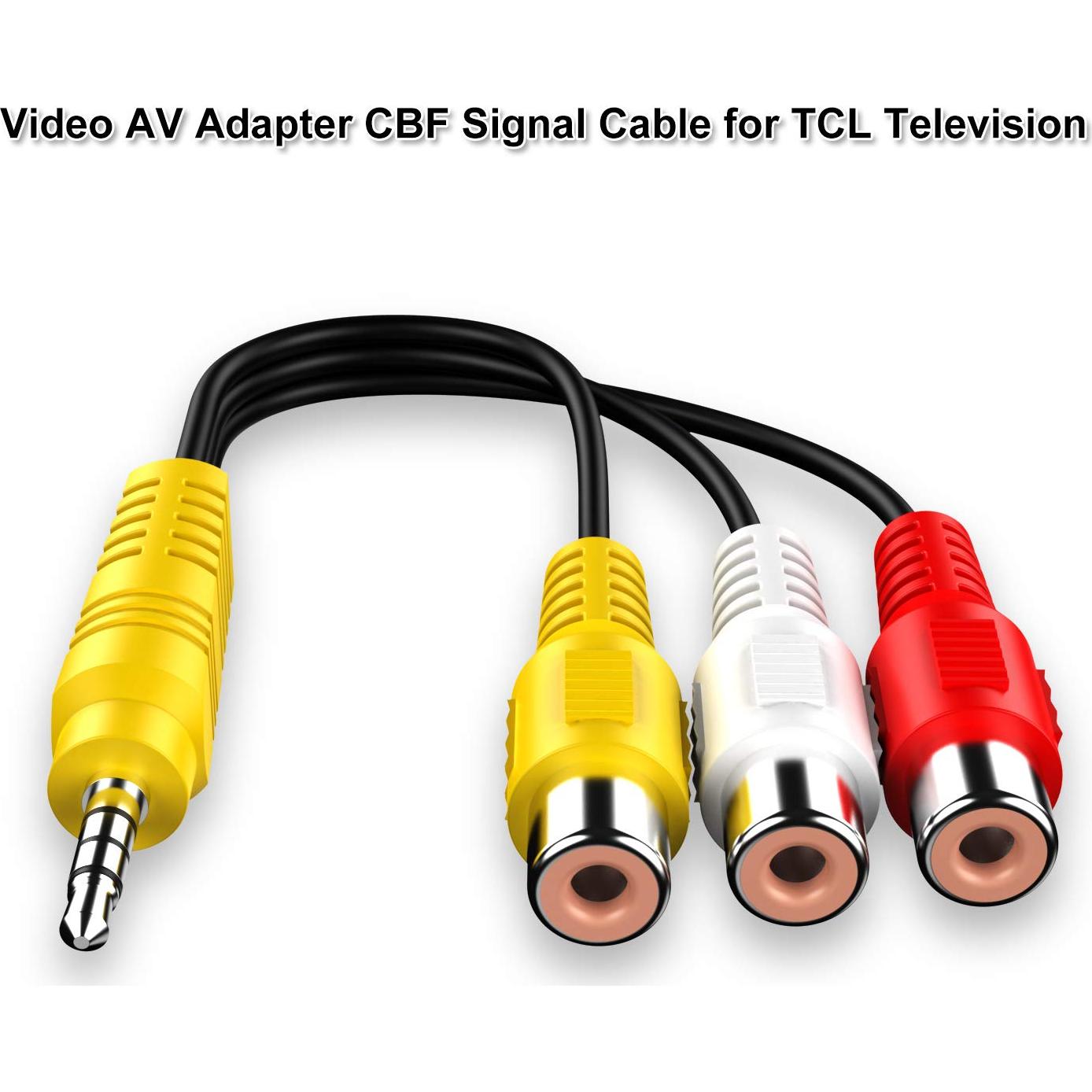 Cable Adaptador AV 3.5mm a 3 RCA CBF para TV TCL 23cm