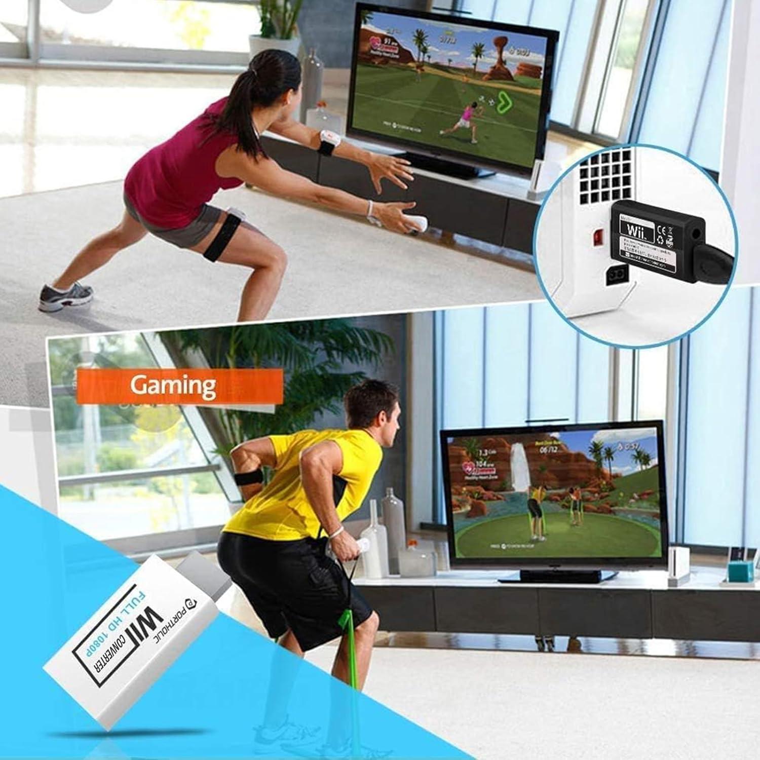 Adaptador Wii a HDMI PORTHOLIC 1080P con jack 3.5mm