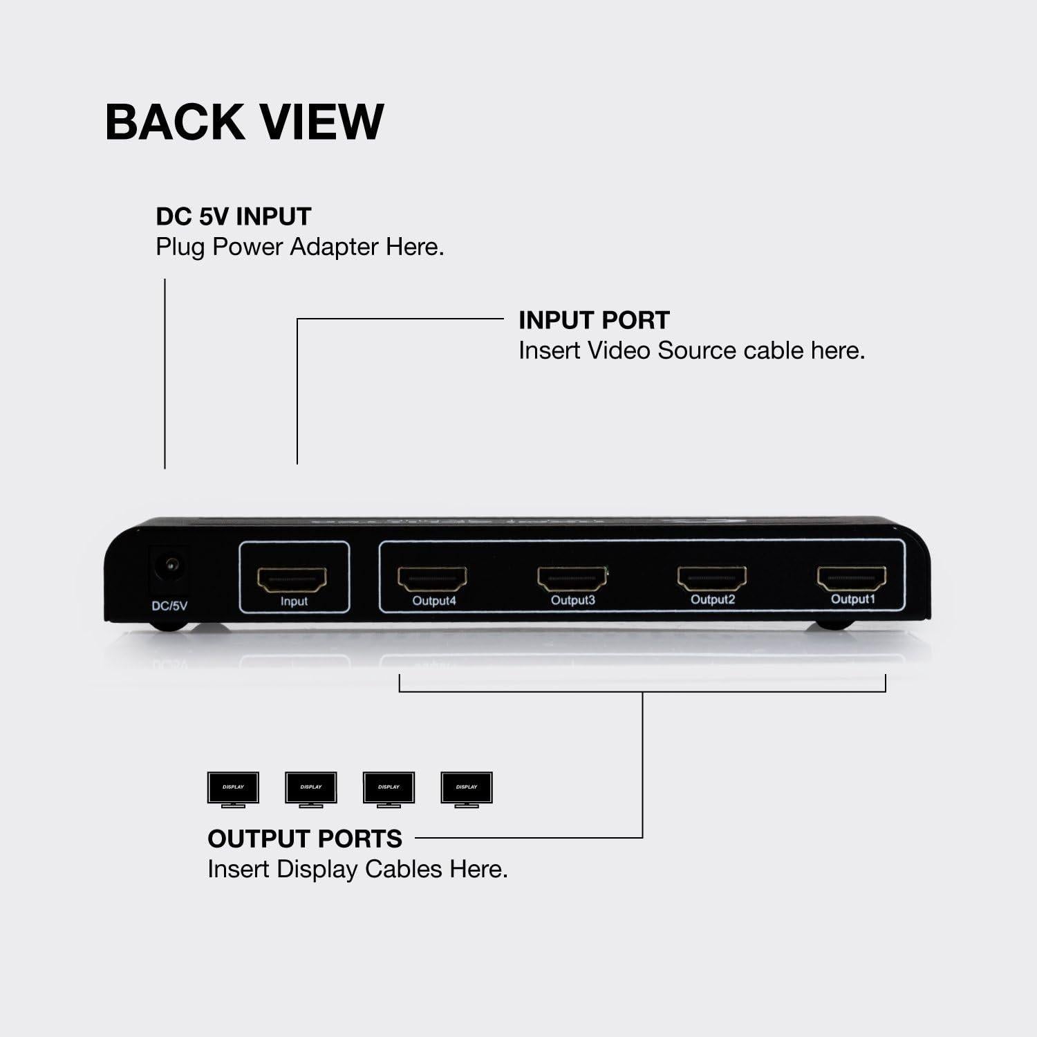 Divisor HDMI 1x4 Expert Connect Ultra HD 4K 1080P