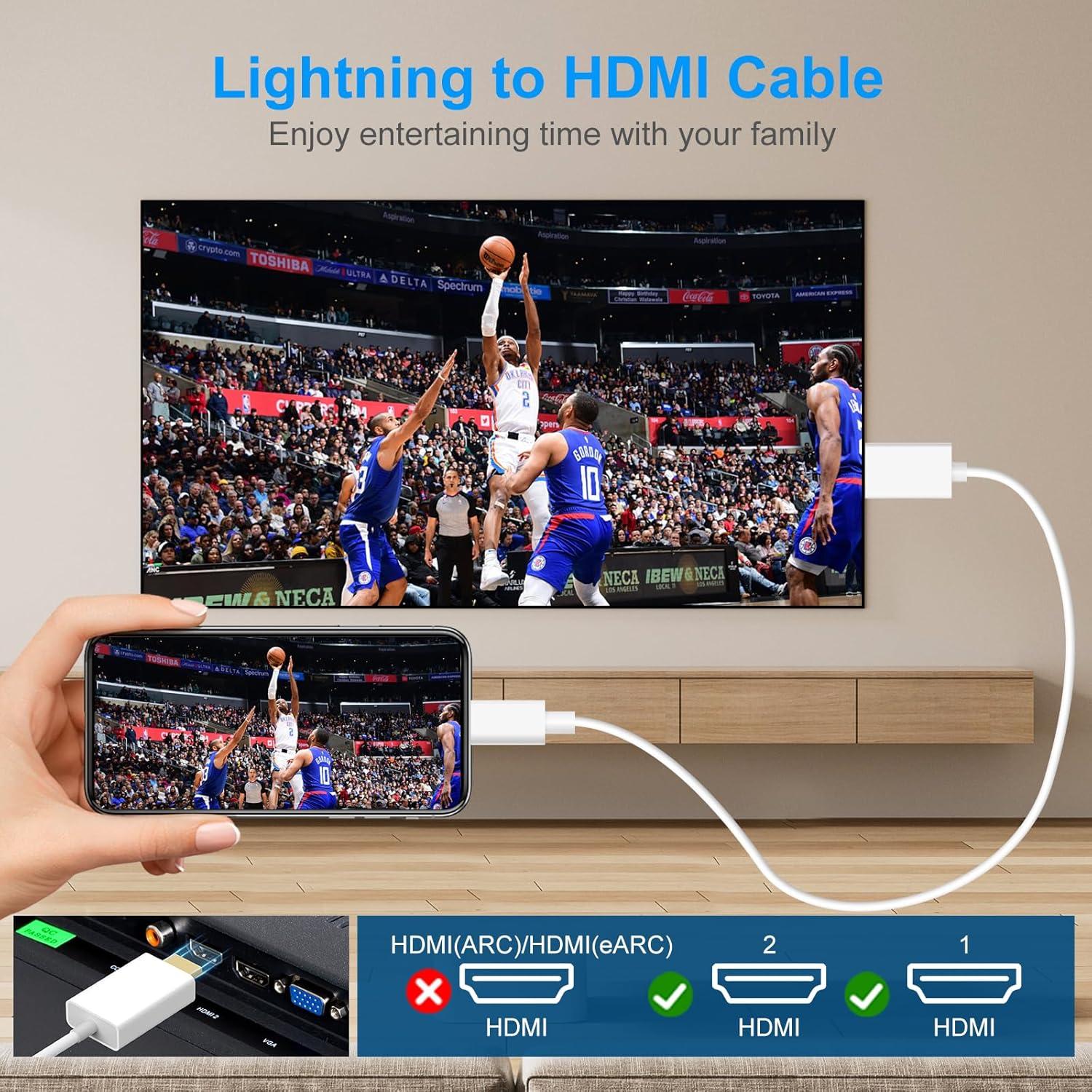 Cable Lightning a HDMI 1.49m Junsky - Adaptador AV 1080P