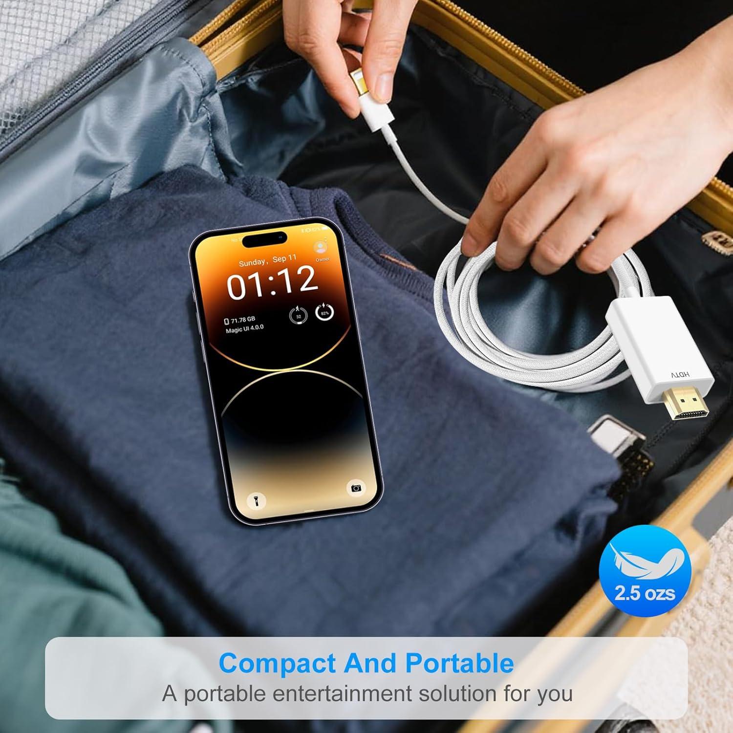 Cable Lightning a HDMI 1.49m Junsky - Adaptador AV 1080P