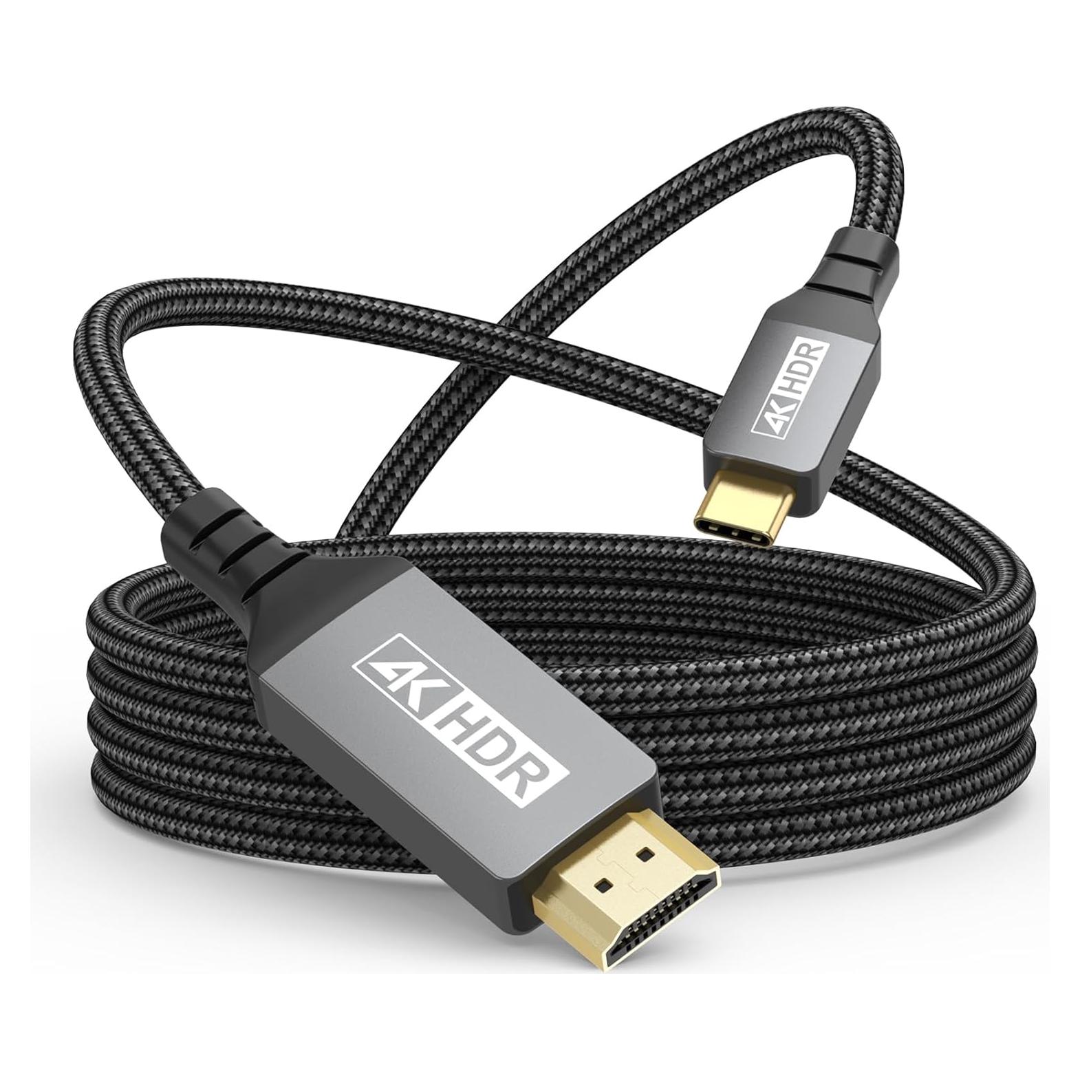 Cable USB C a HDMI 1.83m UVOOI 4K@60Hz Trenzado