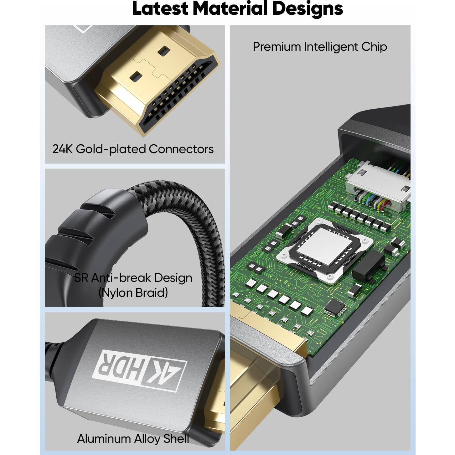 Cable USB C a HDMI 1.83m UVOOI 4K@60Hz Trenzado