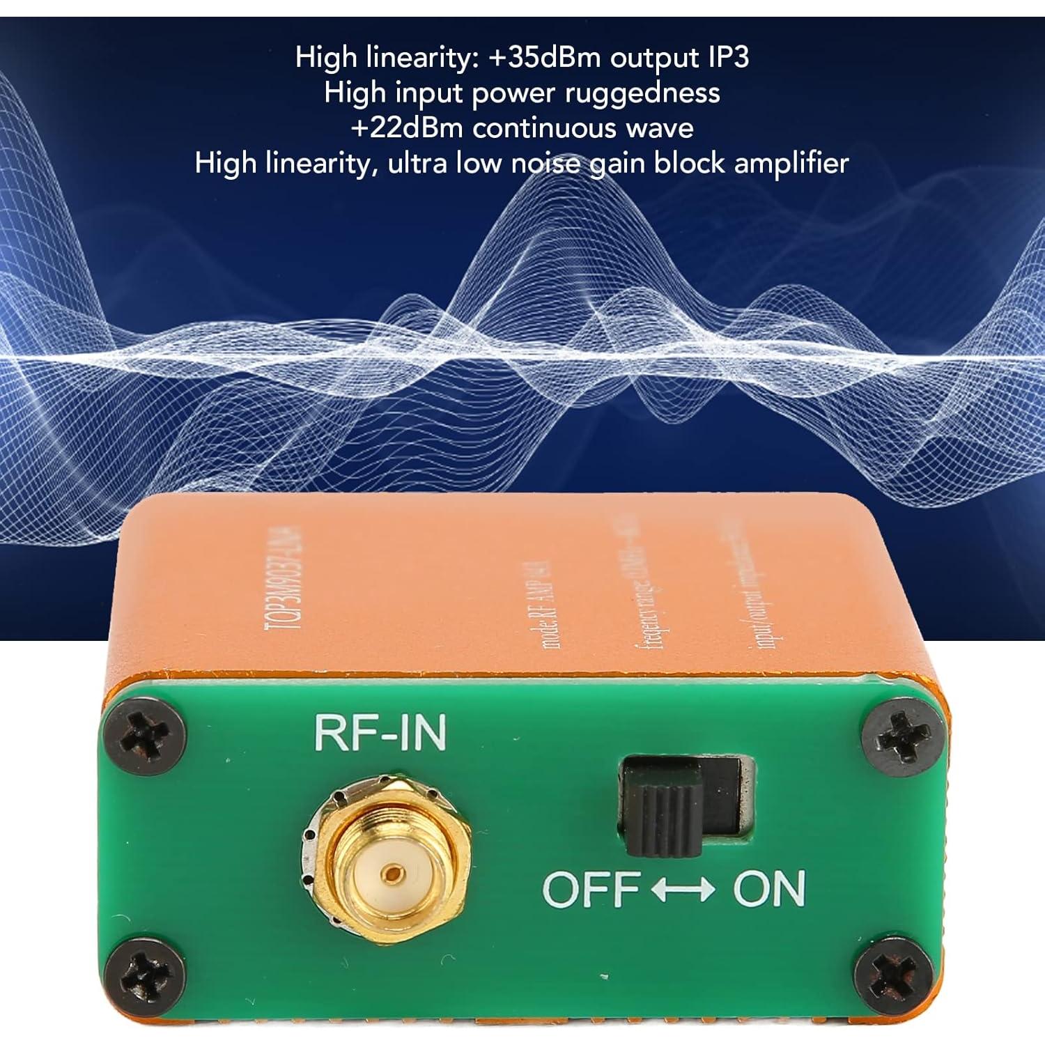 Amplificador de Bajo Ruido Pomya 20dB 0.1MHz a 6GHz con Batería