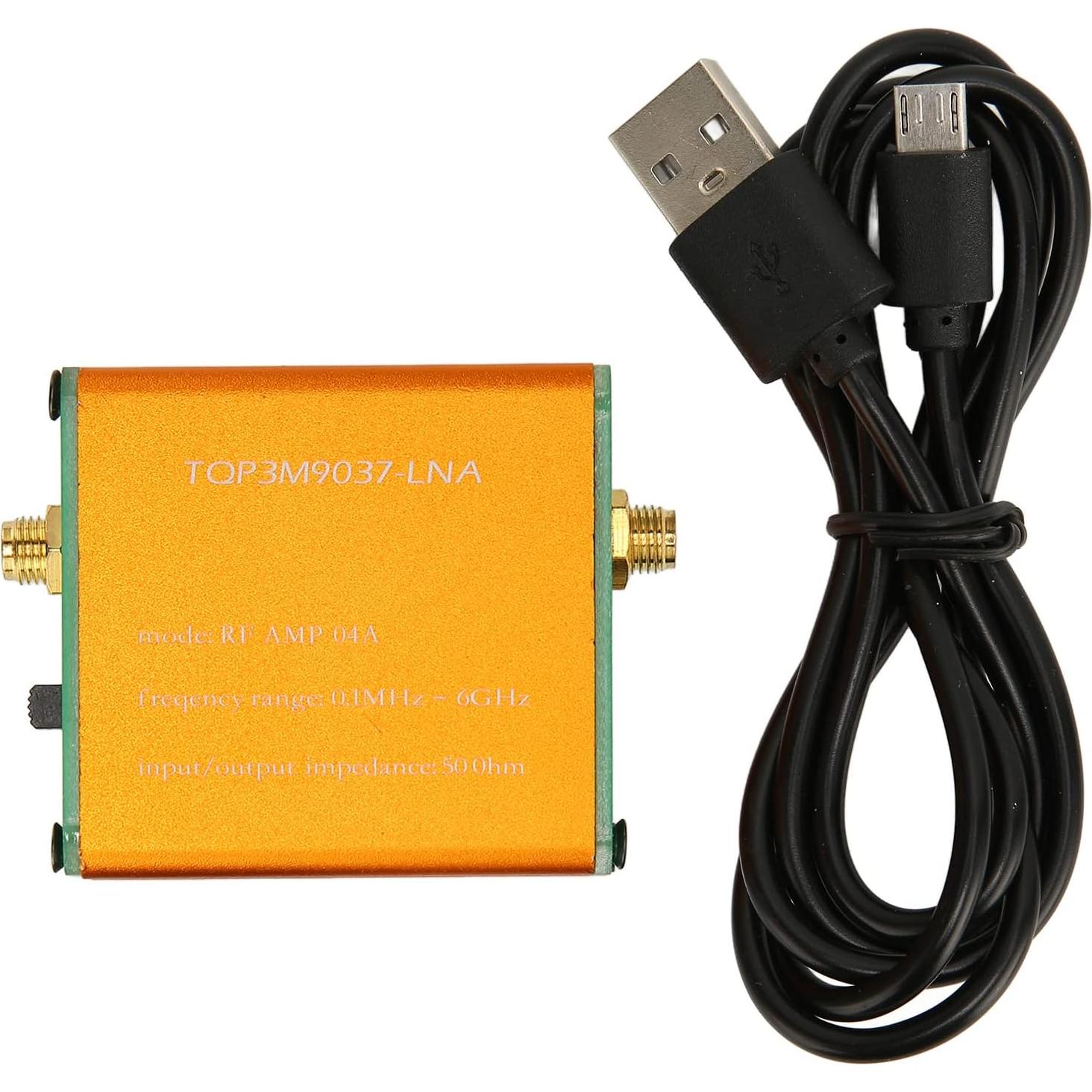 Amplificador de Bajo Ruido Pomya 20dB 0.1MHz a 6GHz con Batería