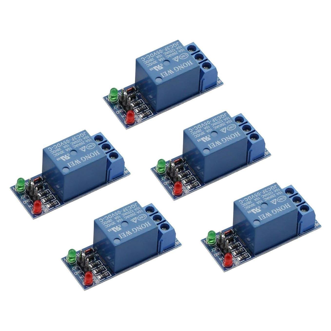 Módulo de Relé ZYAMY 1 Canal 5V - Paquete de 5 Piezas