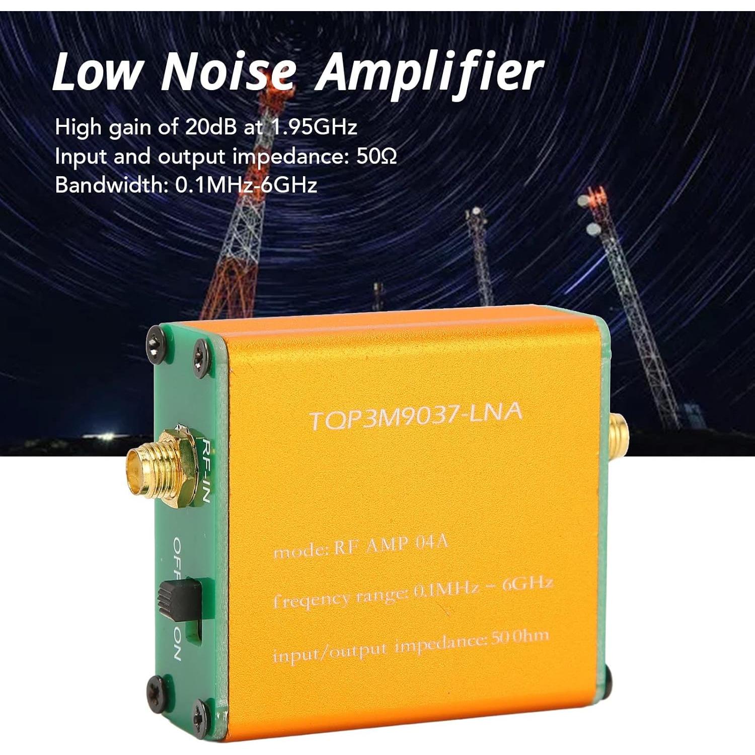 Amplificador RF GOSHYDA 0.1MHz-6GHz 20dB Bajo Ruido