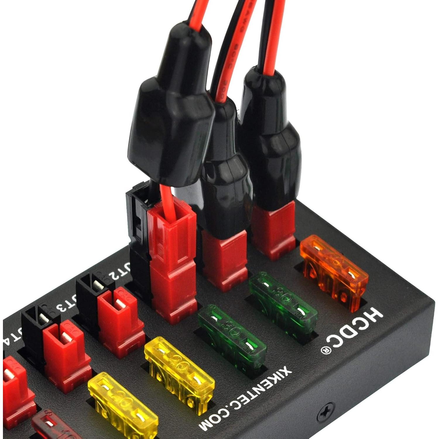 Módulo de Distribución HCDC 1 en 8 40A con LED y Fusibles