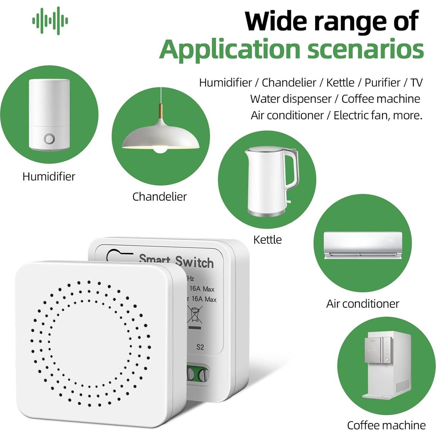 Interruptor Relé Inteligente VIPMOON WiFi 16A Control App