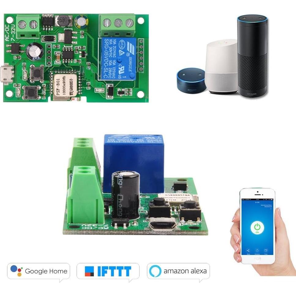 Interruptor WiFi Smilewolf SW-DC5V 7-32V para Automatización
