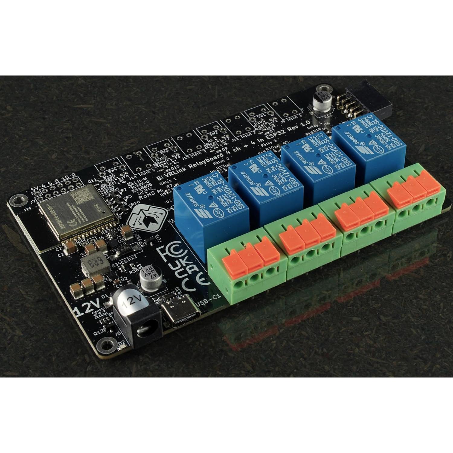 Módulo de Relé 4 Canales BEVRLink ESP32-C6 WiFi Bluetooth Zigbee