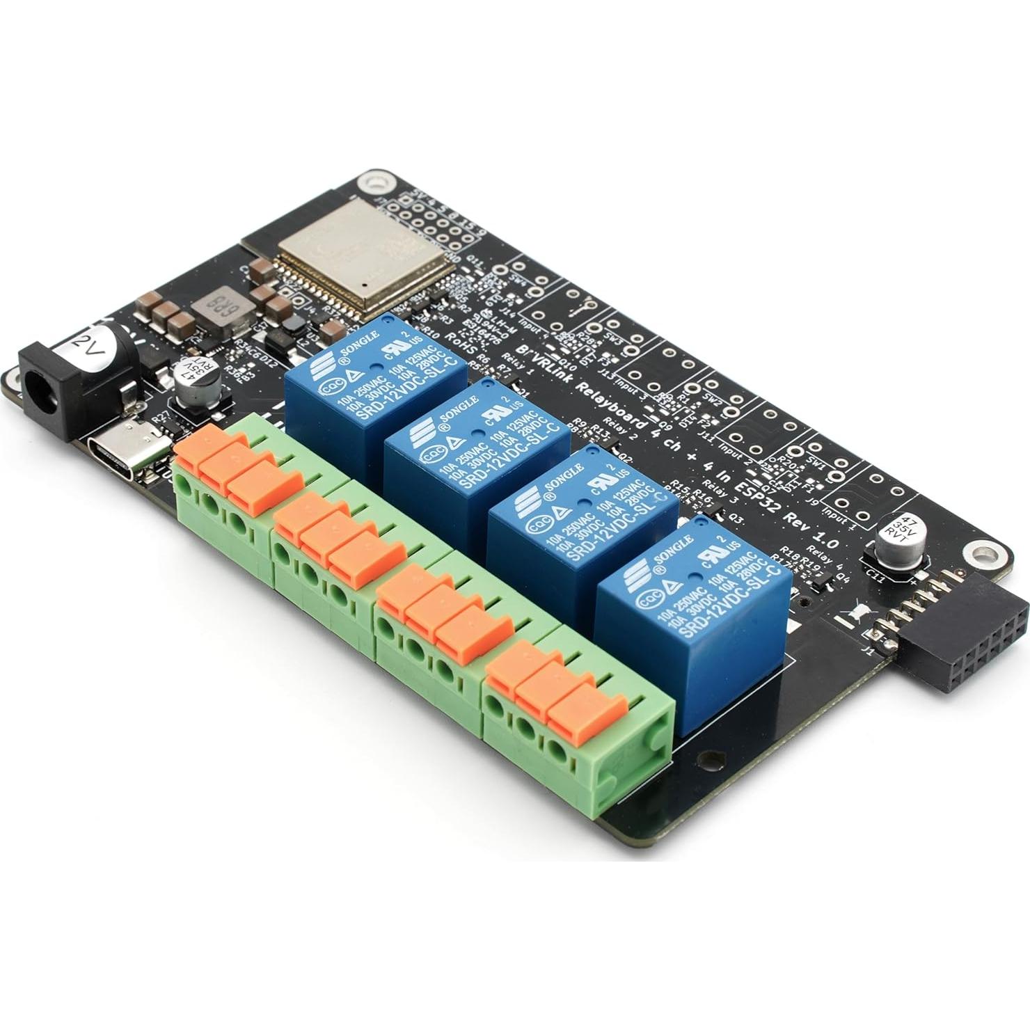 Módulo de Relé 4 Canales BEVRLink ESP32-C6 WiFi Bluetooth Zigbee