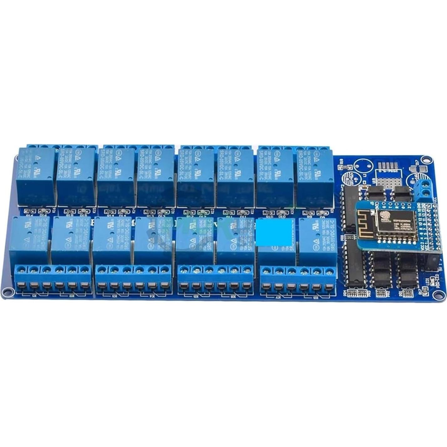 Módulo de Relé WiFi 16 Canales 5V/12V ESP8266 JGEMZIXXM