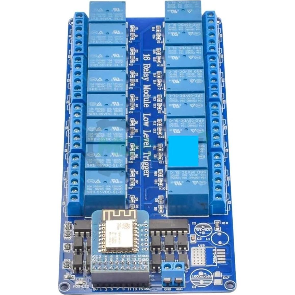 Módulo de Relé WiFi 16 Canales 5V/12V ESP8266 JGEMZIXXM