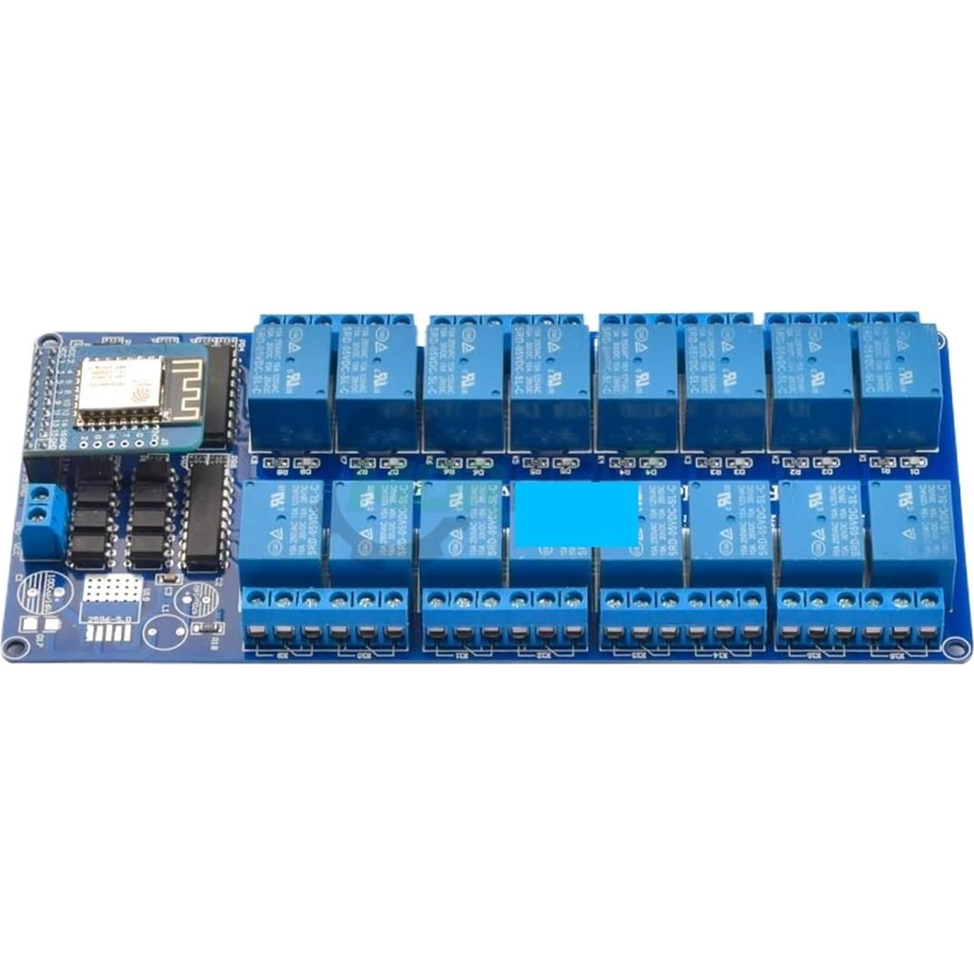 Módulo de Relé WiFi 16 Canales 5V/12V ESP8266 JGEMZIXXM