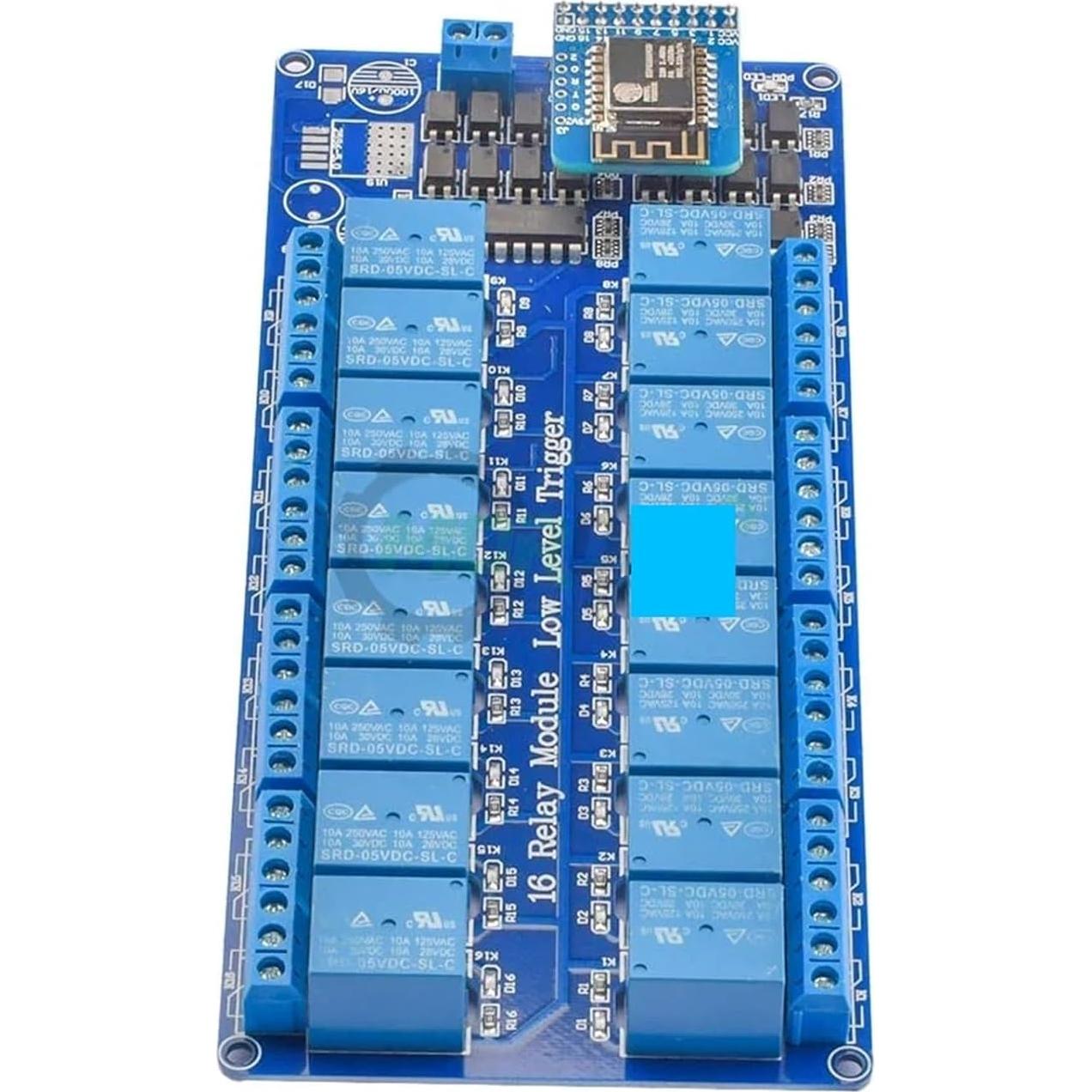 Módulo de Relé WiFi 16 Canales 5V/12V ESP8266 JGEMZIXXM