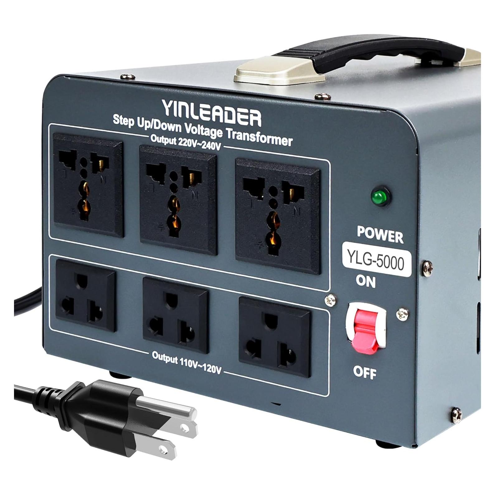 Transformador Convertidor Yinleader 5000W 110/220V con Protección