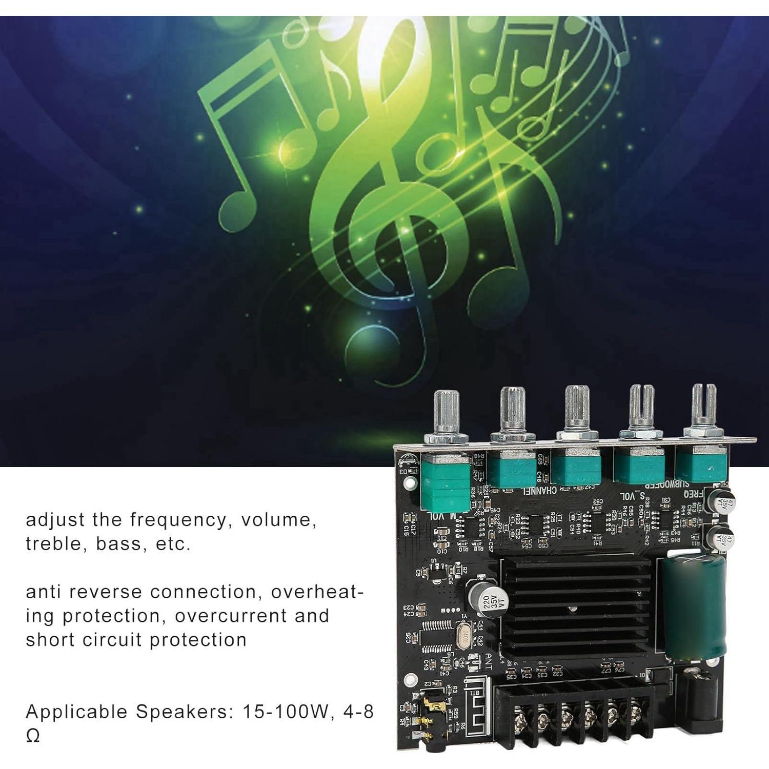 Placa Amplificador Estéreo Digital ZK-MT21 Bluetooth 2.1 50W