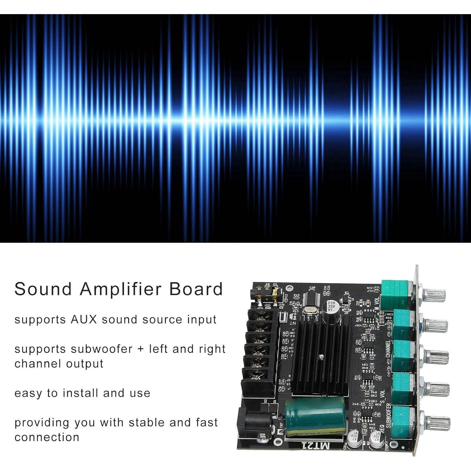 Placa Amplificador Estéreo Digital ZK-MT21 Bluetooth 2.1 50W