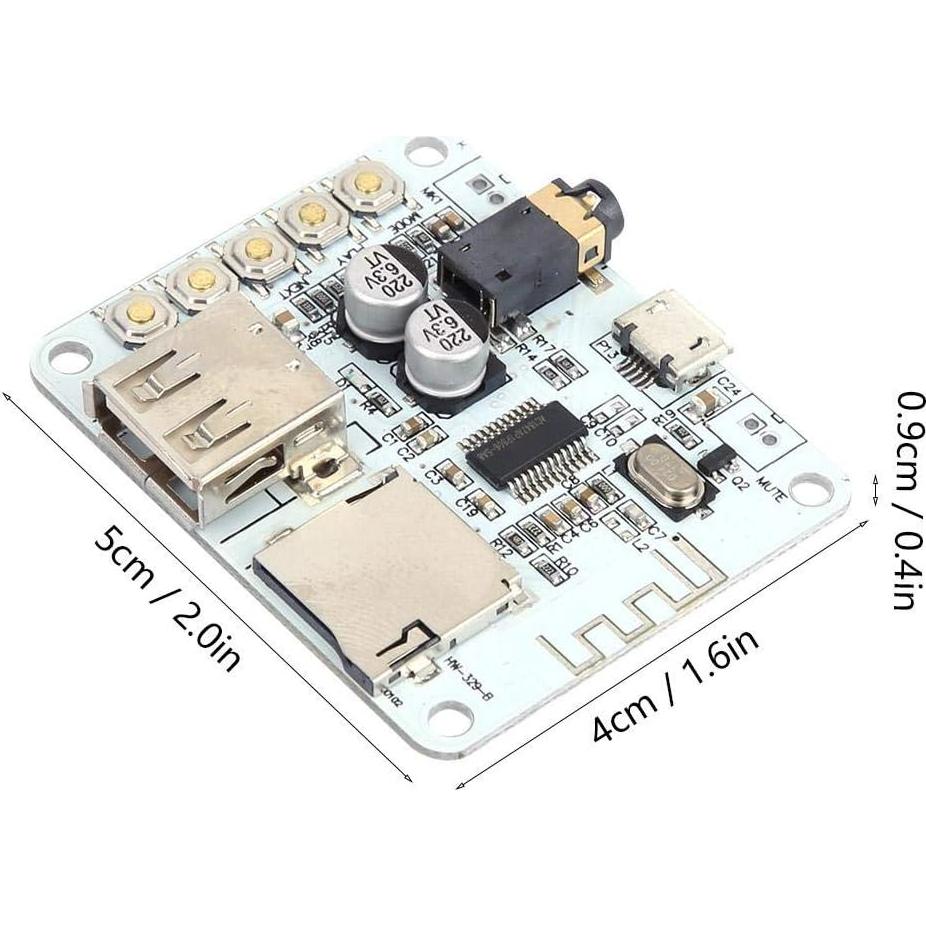 Placa Receptora Bluetooth USB 5V Walfront - MP3, WMA, WAV, FLAC, APE