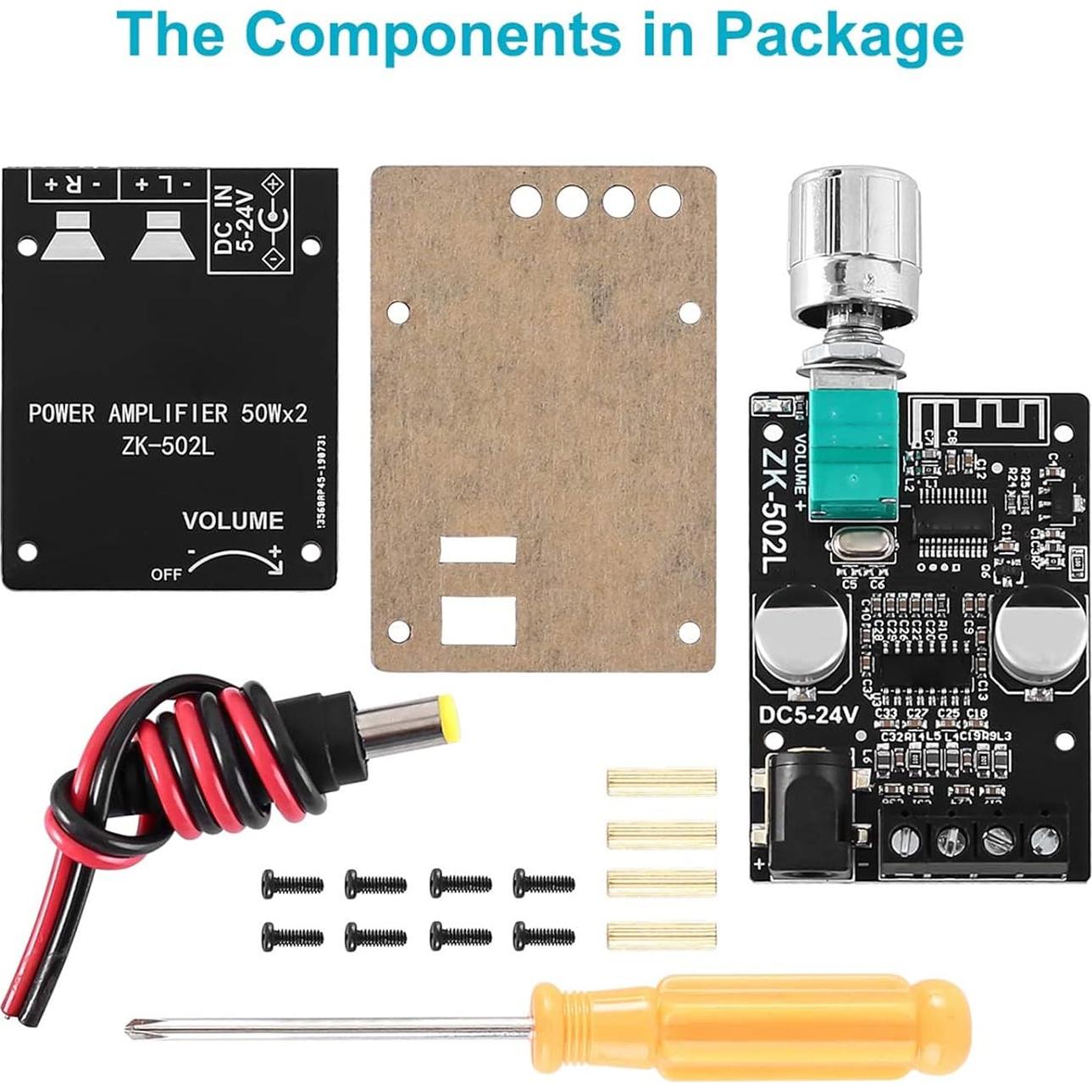 Amplificador de Audio Bluetooth ZK-502L 5.0 Estéreo 30W-200W