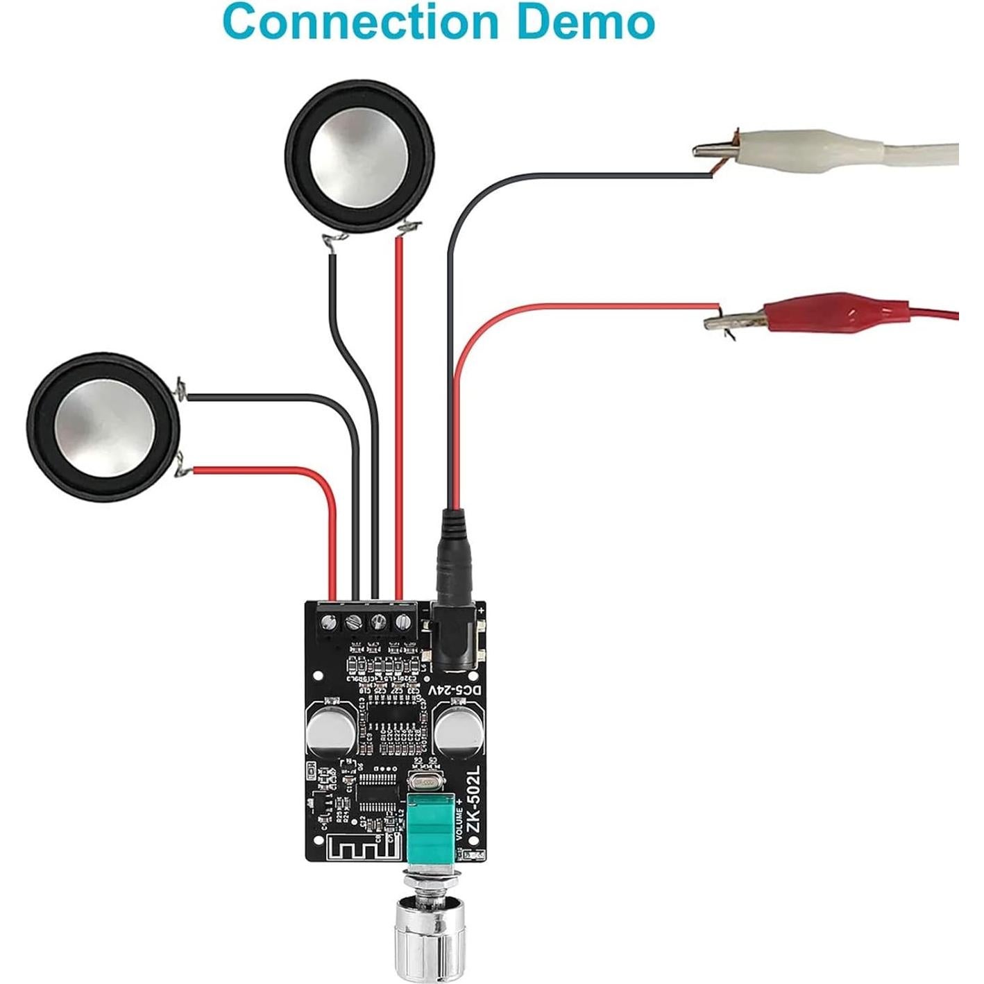 Amplificador de Audio Bluetooth ZK-502L 5.0 Estéreo 30W-200W