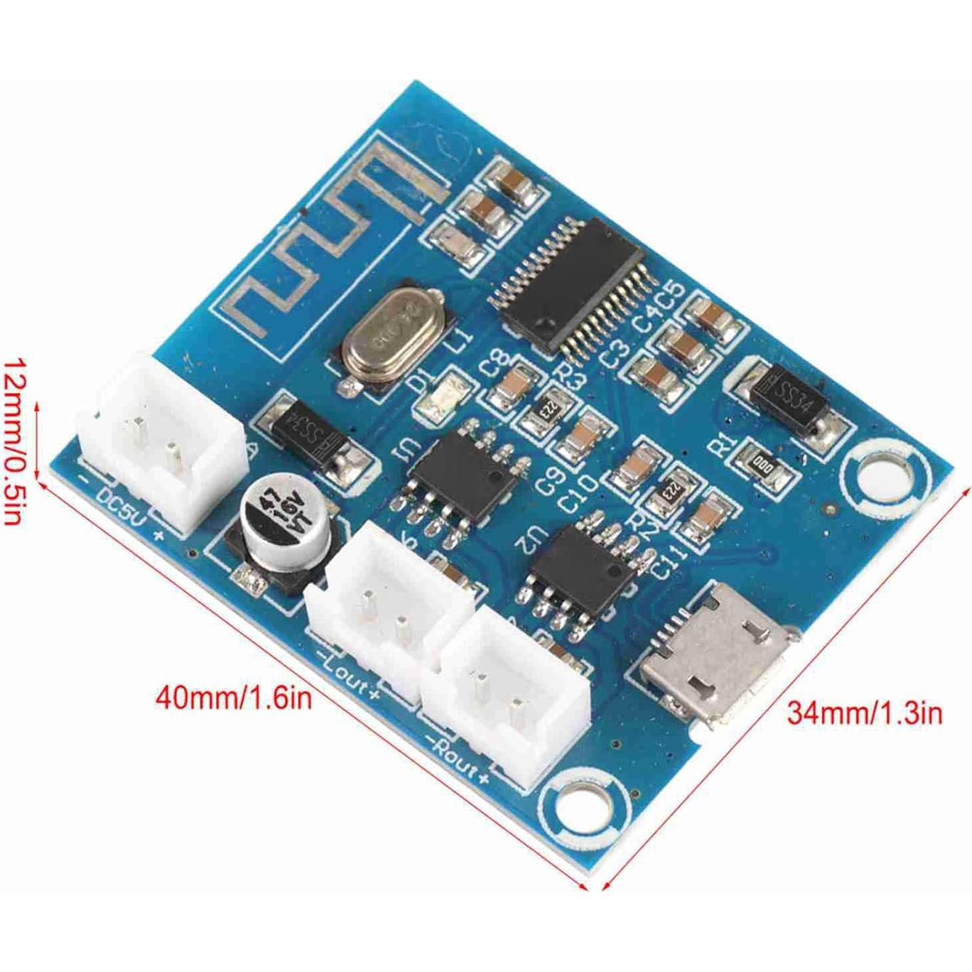 Módulo Amplificador Bluetooth 15W Doble Canal Walfront